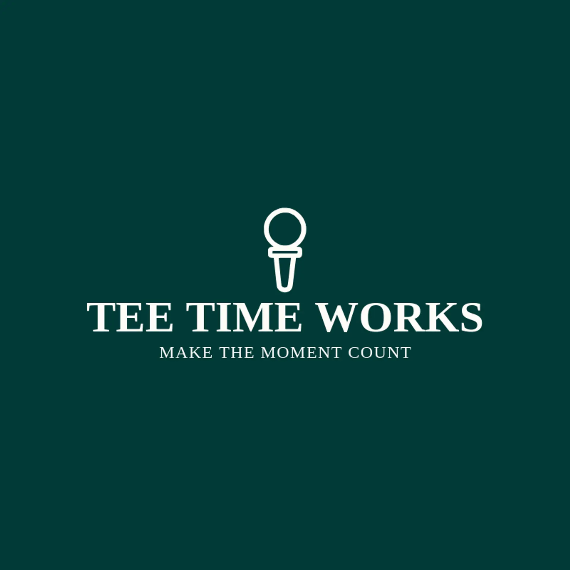 Tee Time Works logo for golf ball