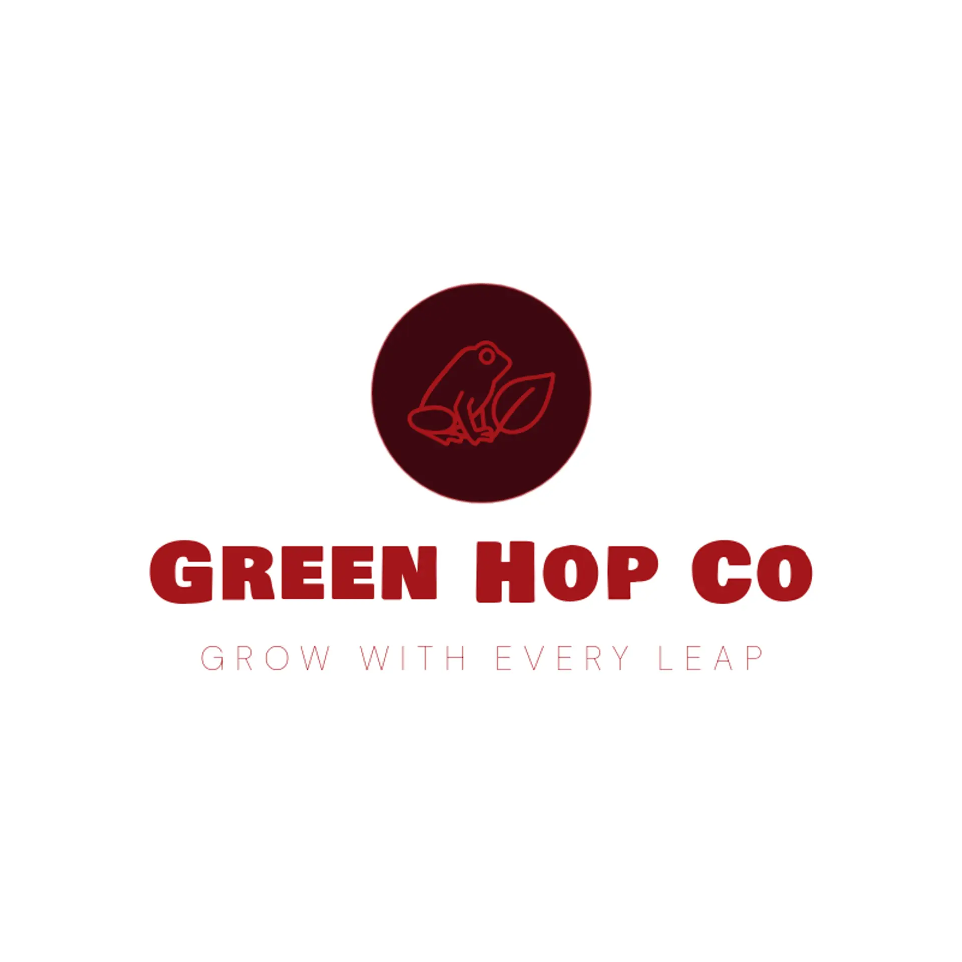 Green Hop Co logo for frog