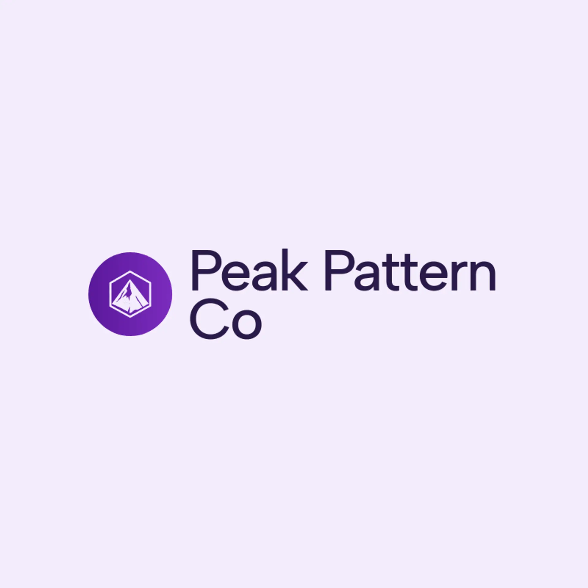 Peak Pattern Co logo for hexagon