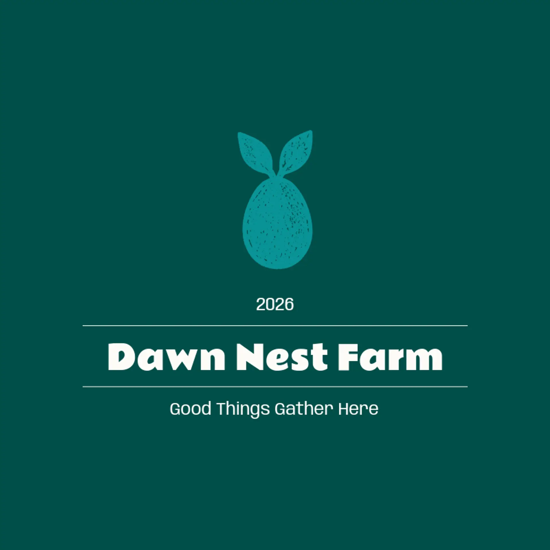 Dawn Nest Farm logo for poultry farm