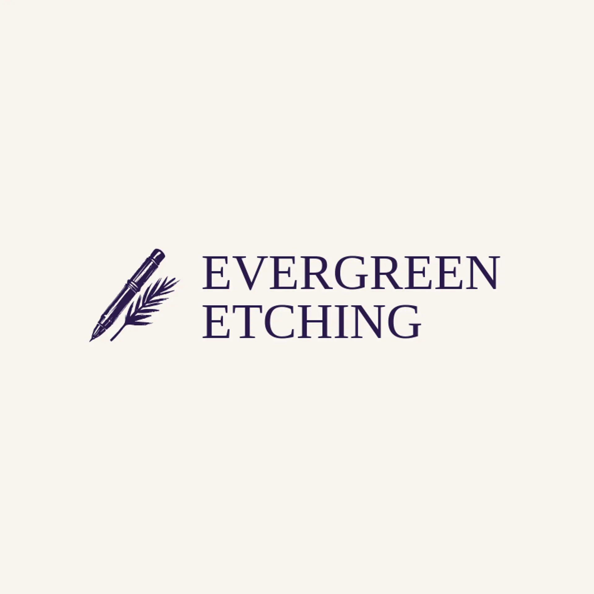 Evergreen Etching logo for laser engraving