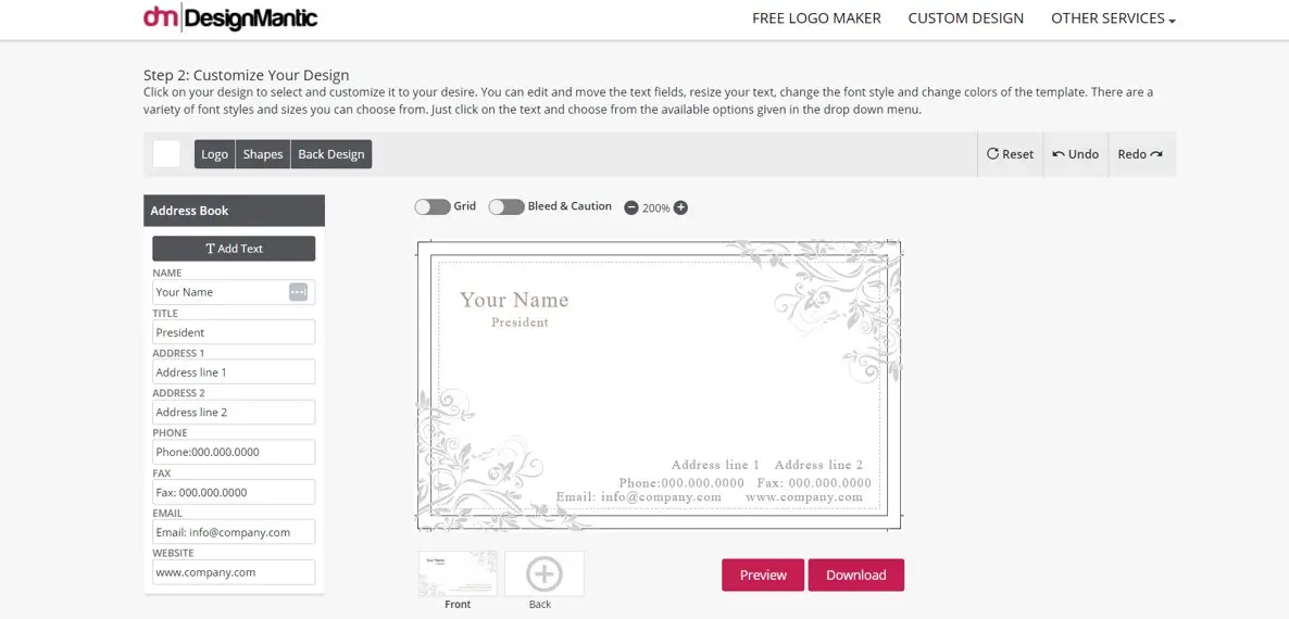 Designmantic business card templates