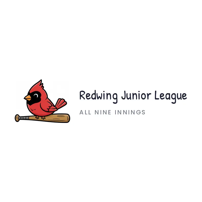 Cardinal bird baseball team logo for Redwing Junior League