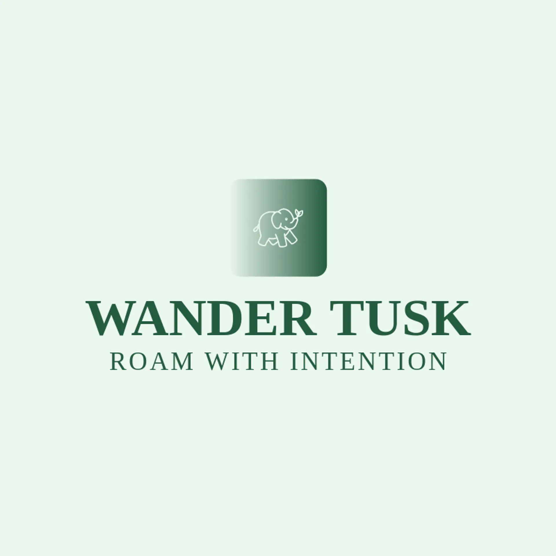 Wander Tusk logo for elephant