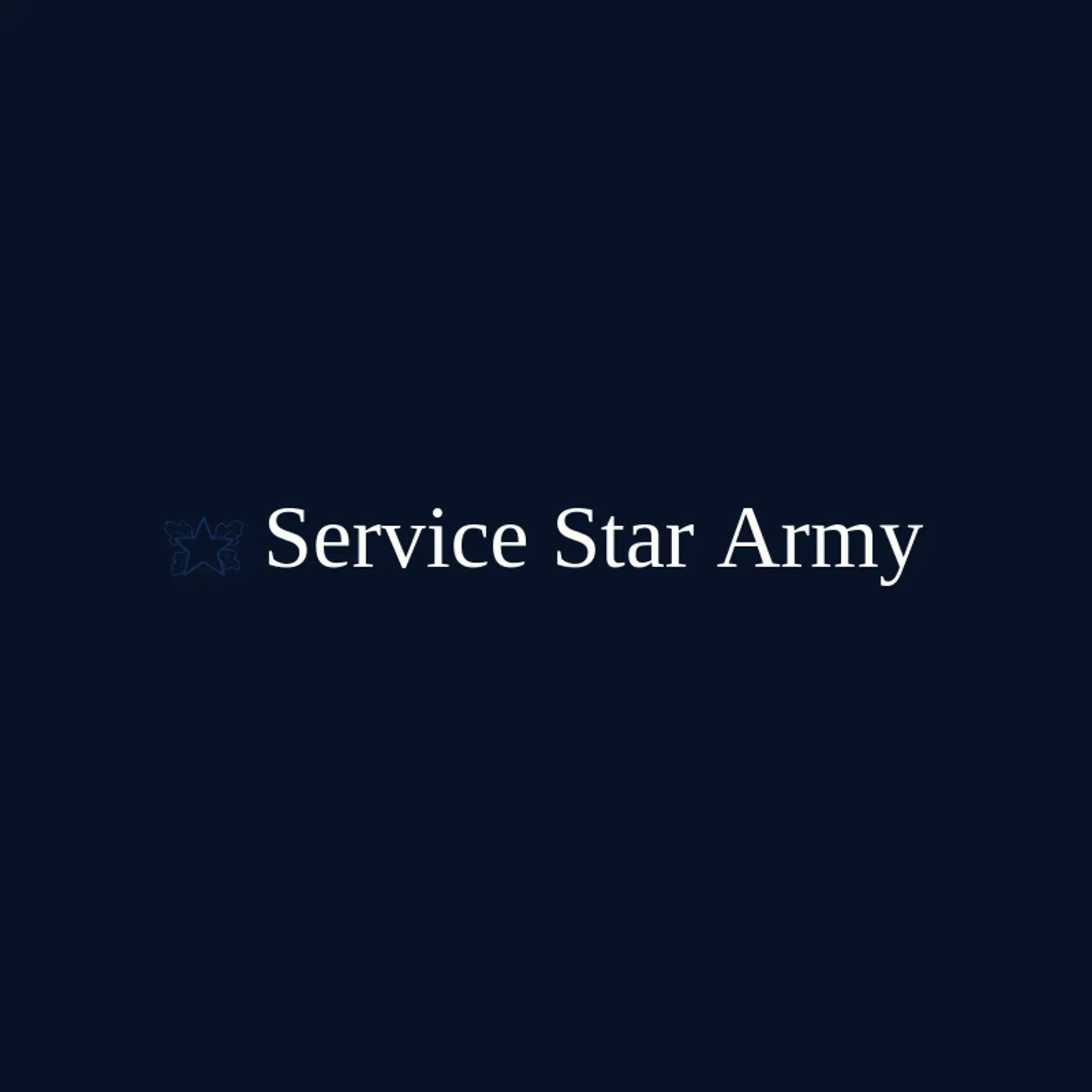 Service Star Army logo for army