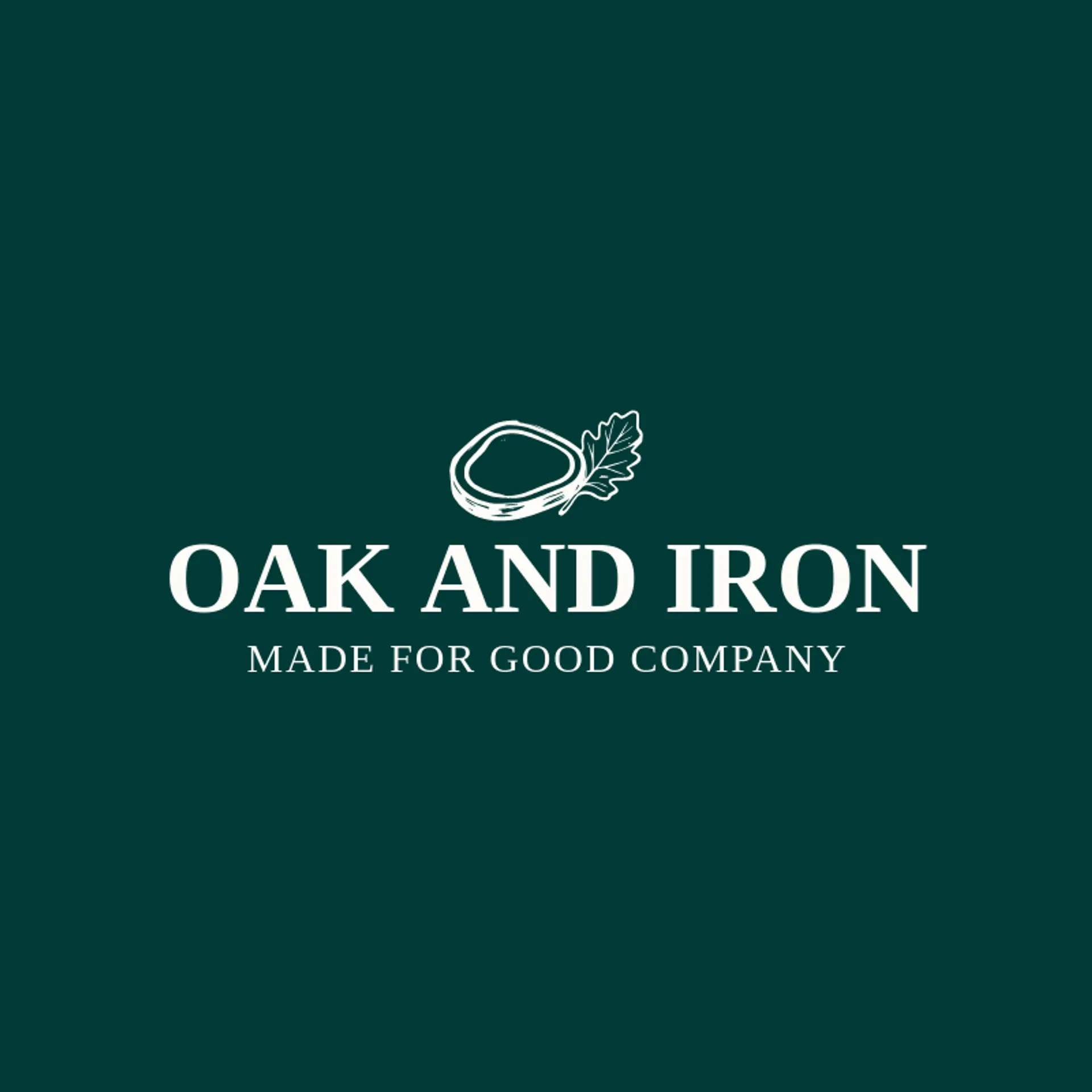 Oak and Iron logo for steakhouse
