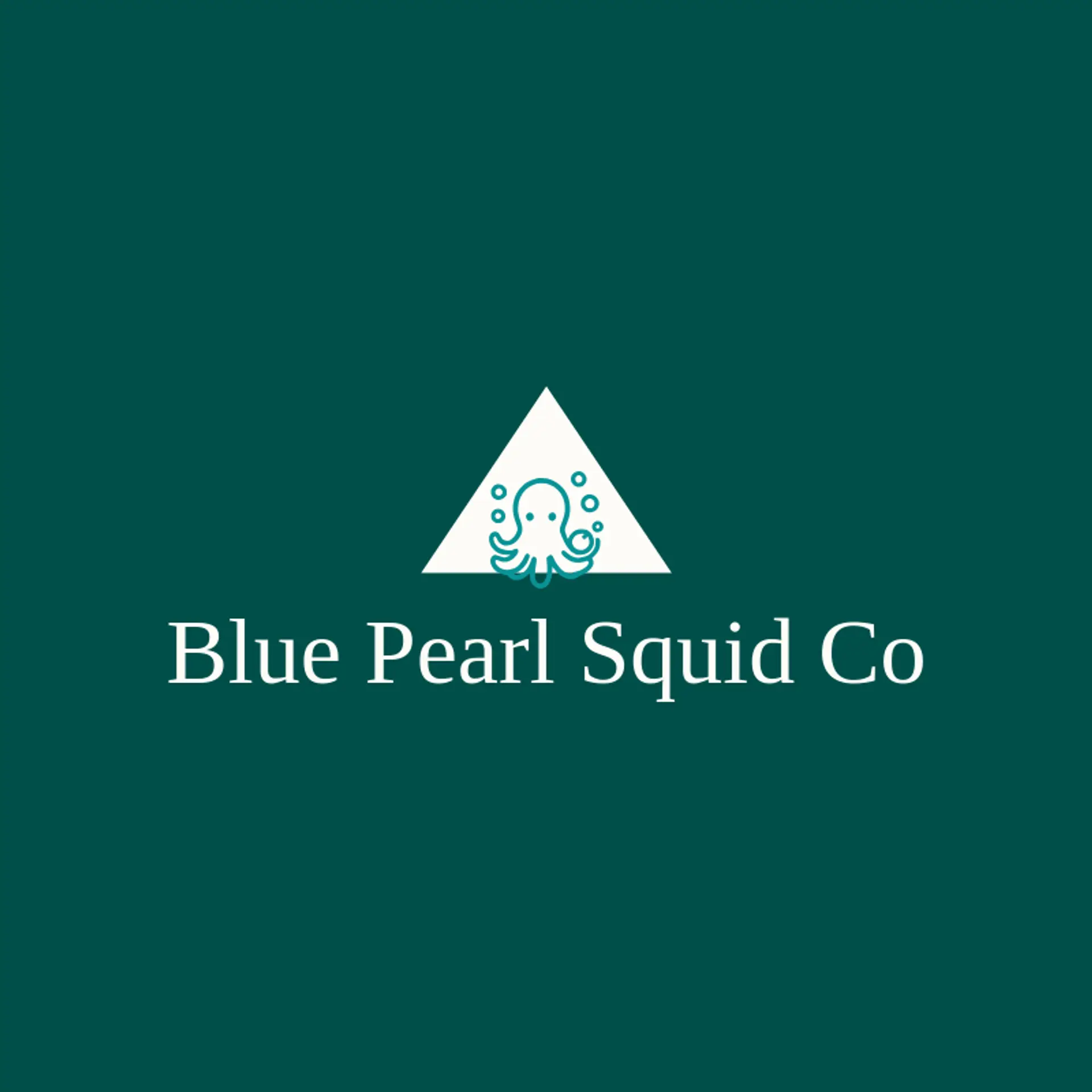 Blue Pearl Squid Co logo for squid