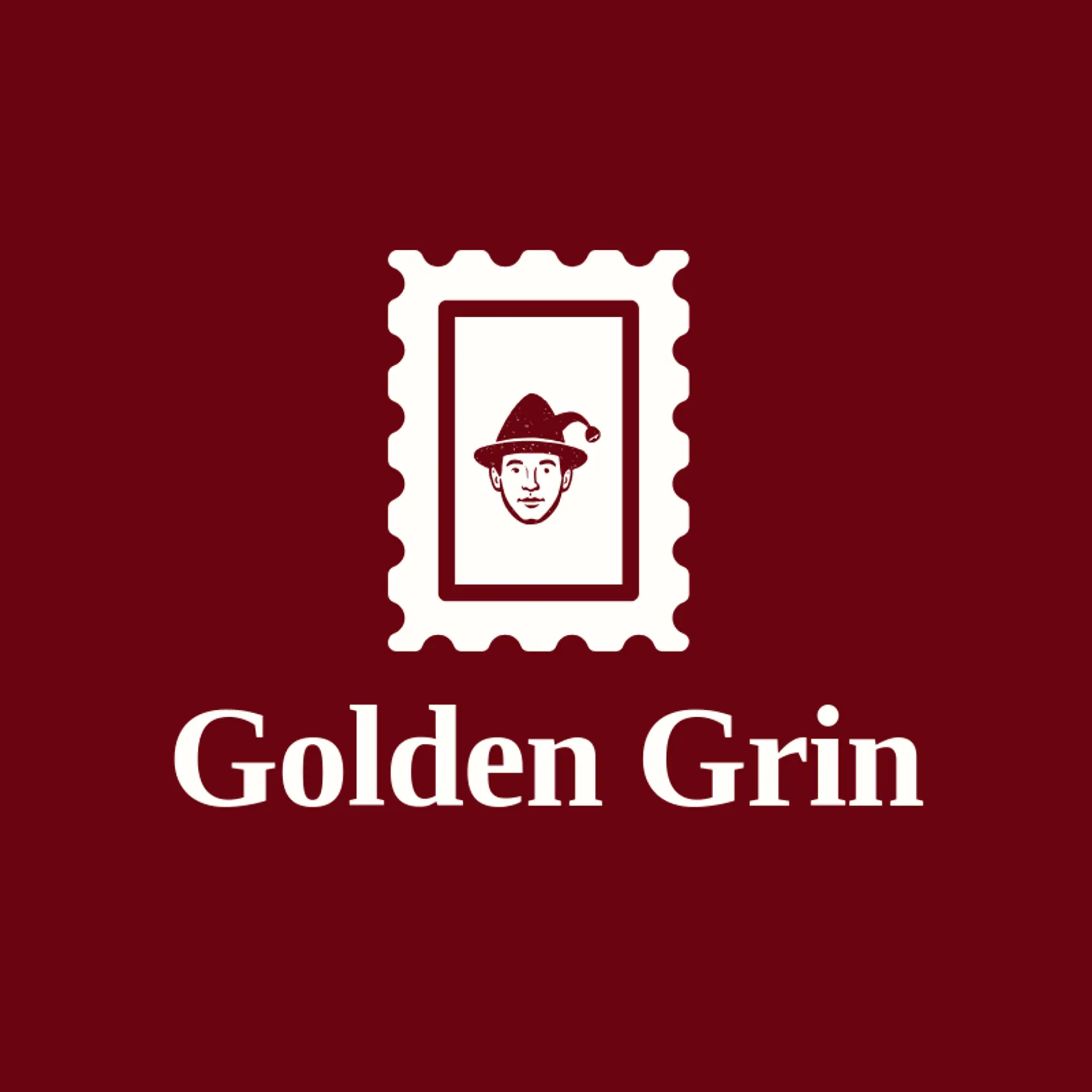 Golden Grin logo for jester