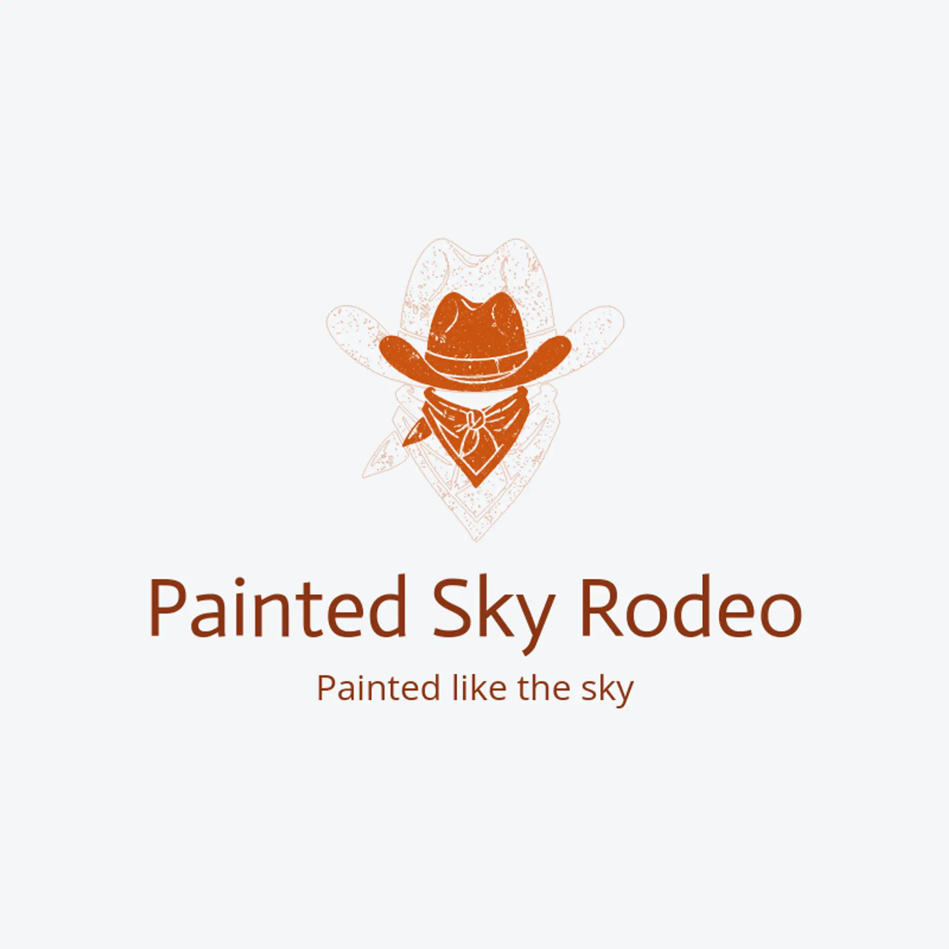 Painted Sky Rodeo logo for cowboy hat