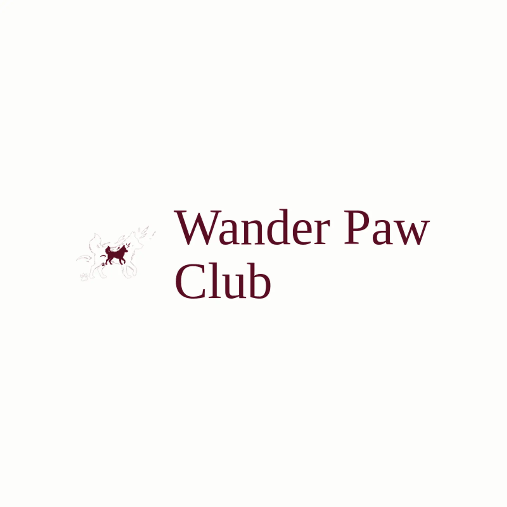 Wander Paw Club logo for husky