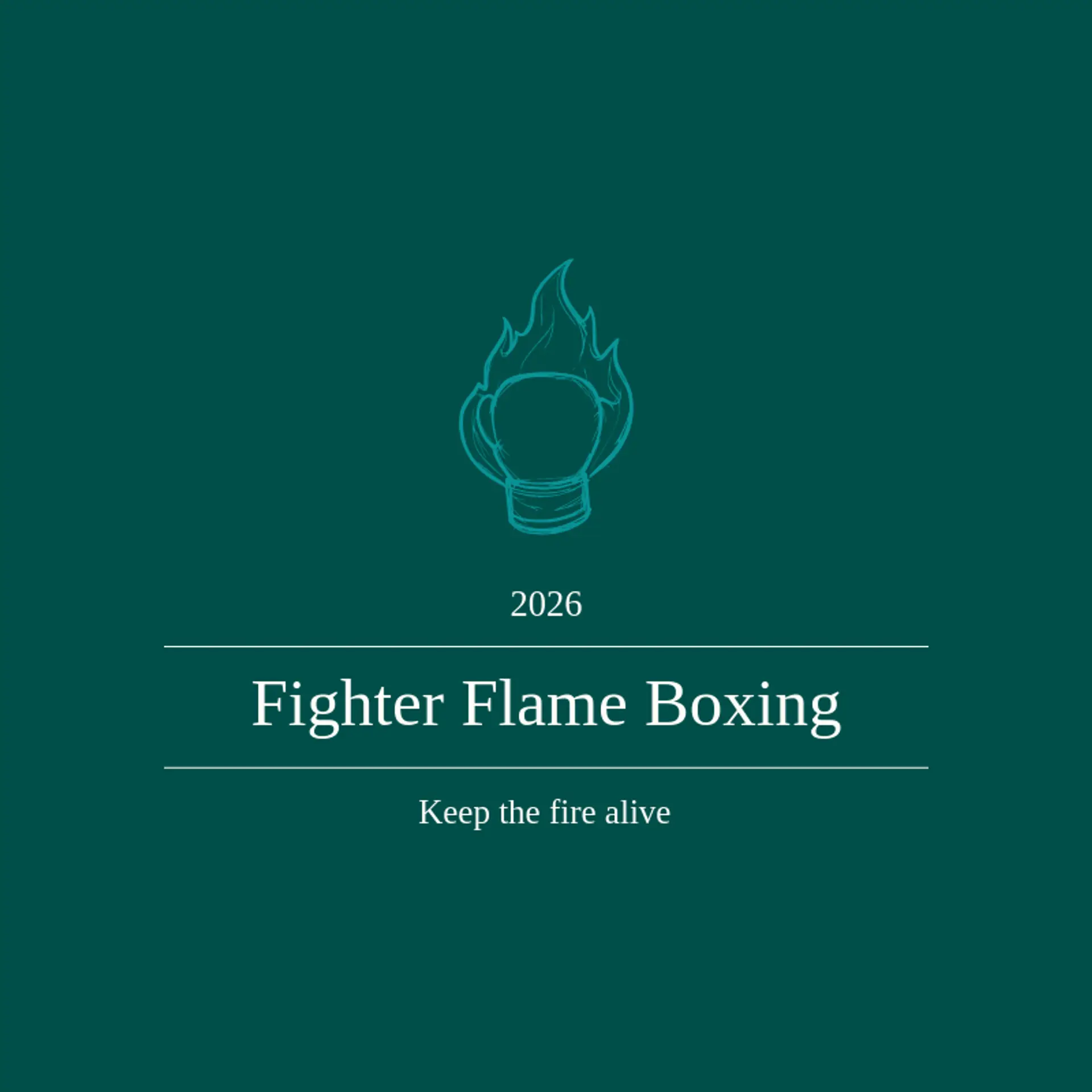 Fighter Flame Boxing logo for boxing