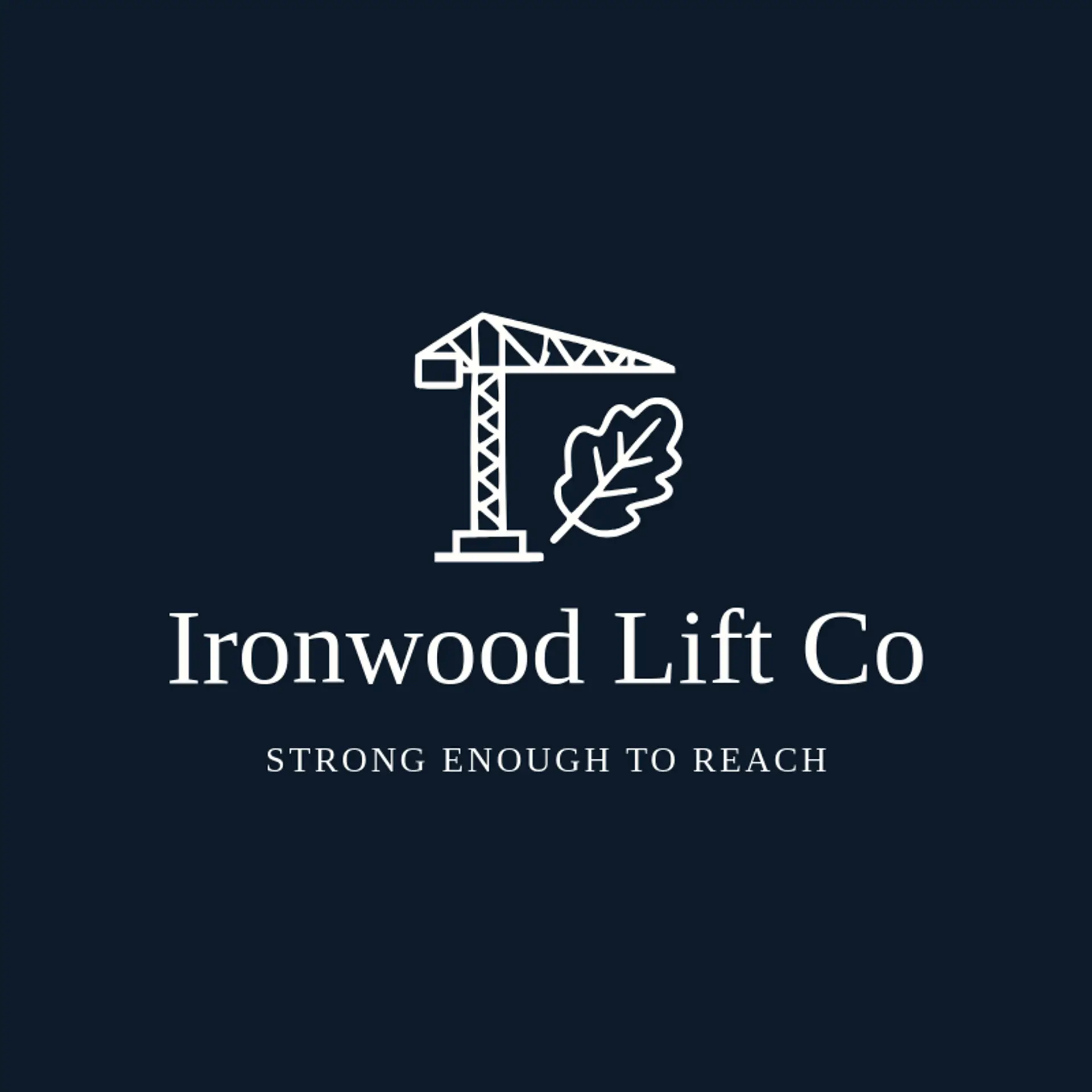 Ironwood Lift Co logo for crane