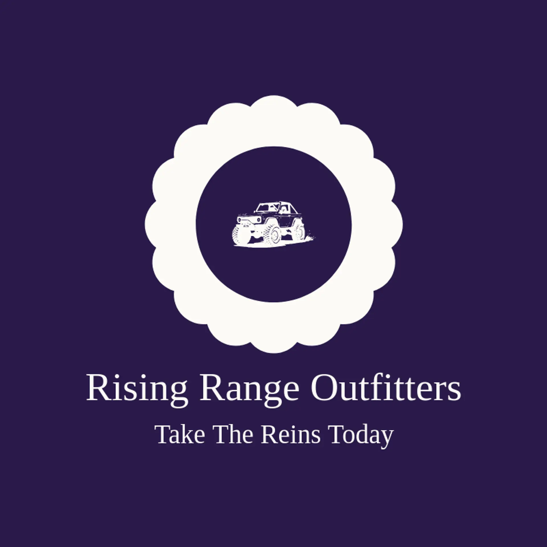 Rising Range Outfitters logo for bronco