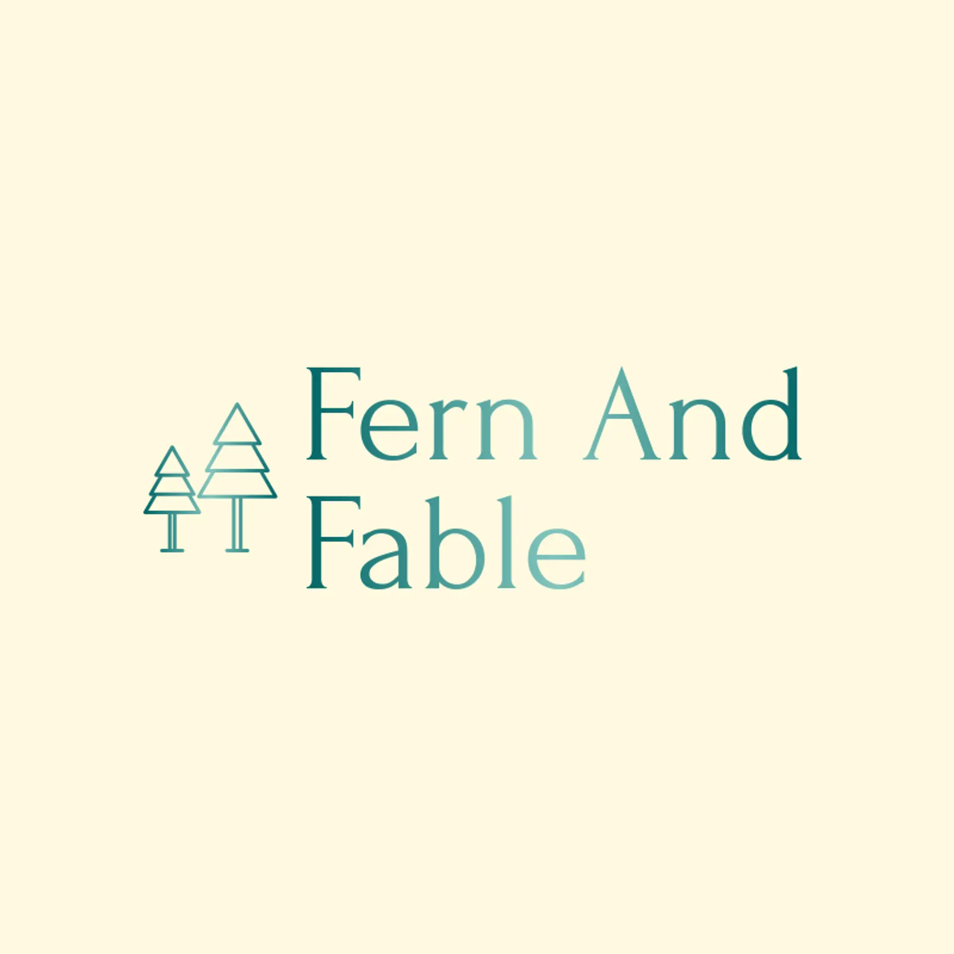 Fern and Fable logo for evergreen