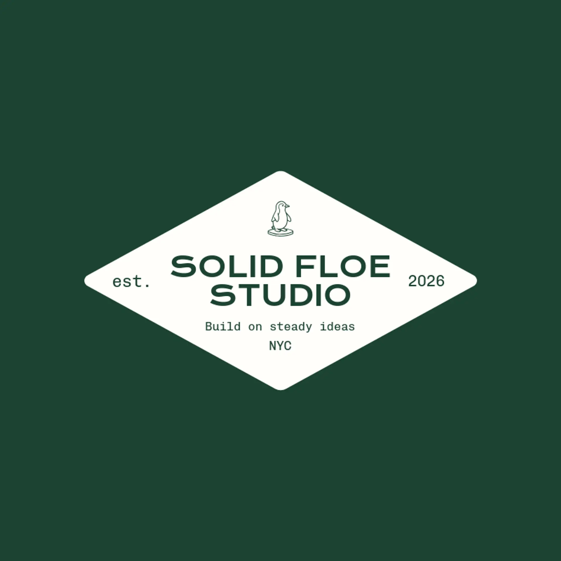 Solid Floe Studio logo for penguin