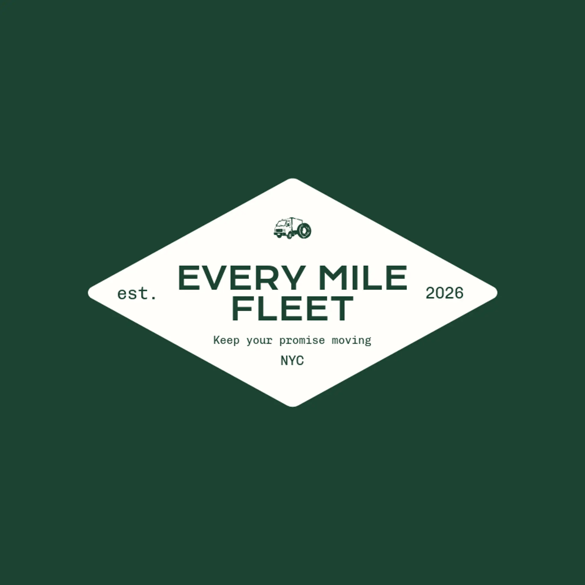Every Mile Fleet logo for truck