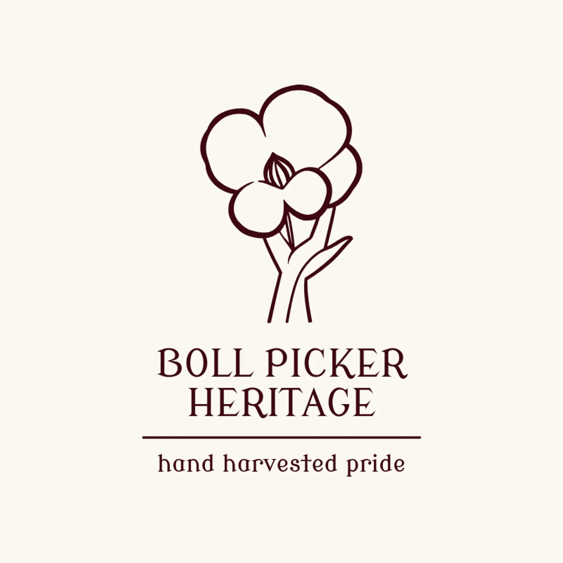 Boll Picker Heritage logo for cotton