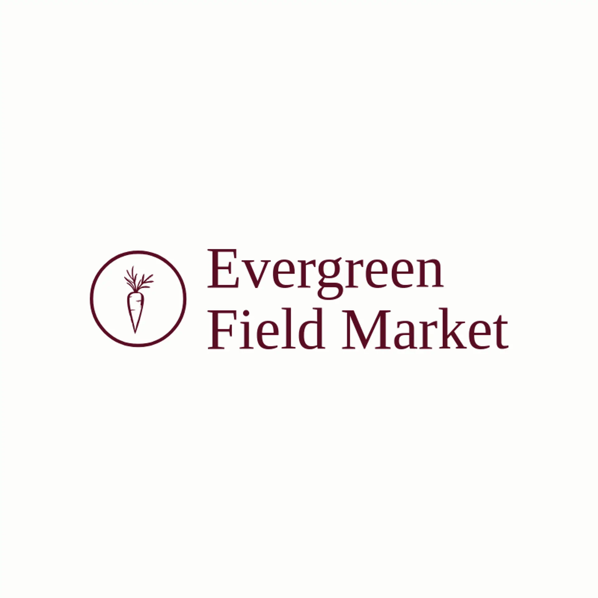 Evergreen Field Market logo for carrot