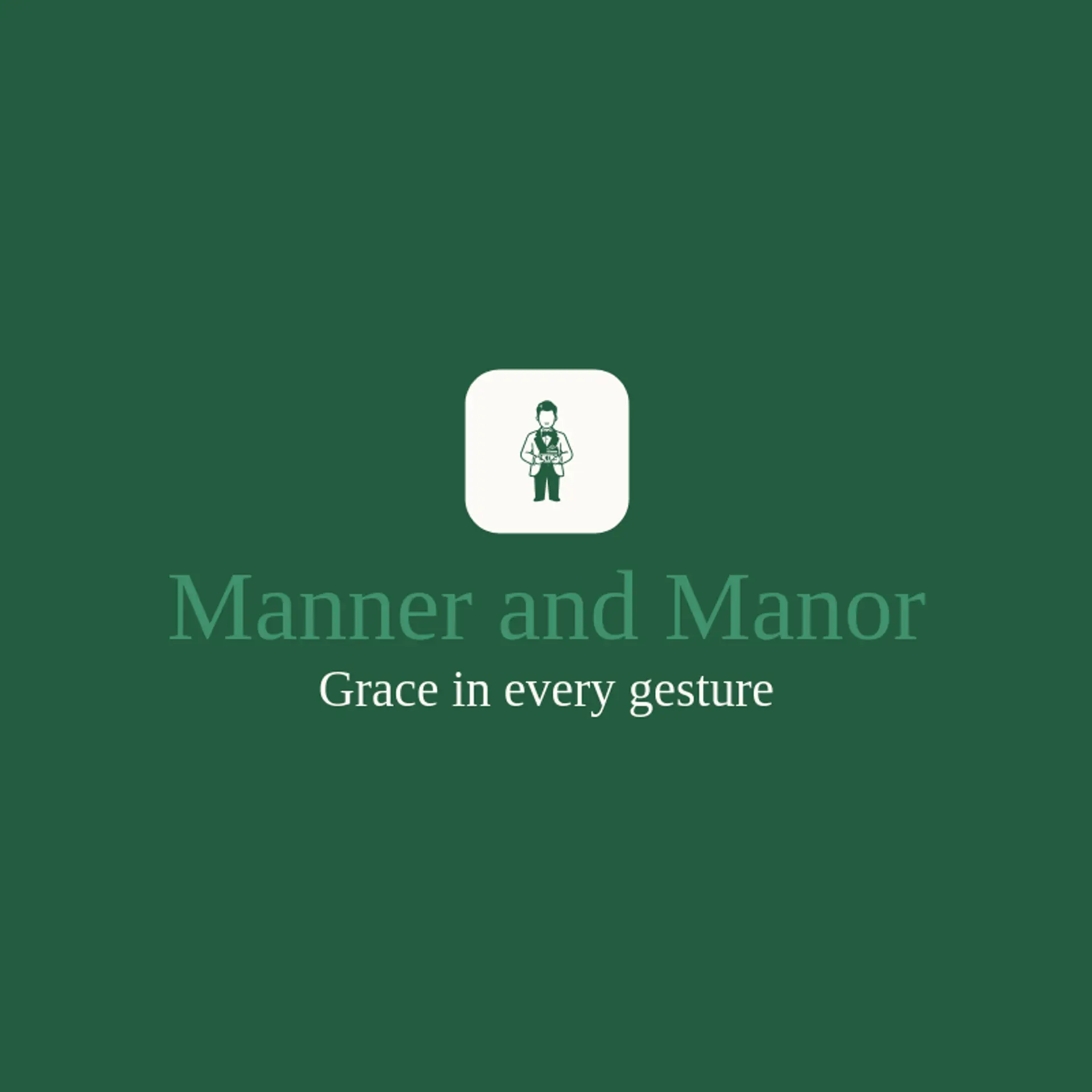 Manner and Manor logo for butler