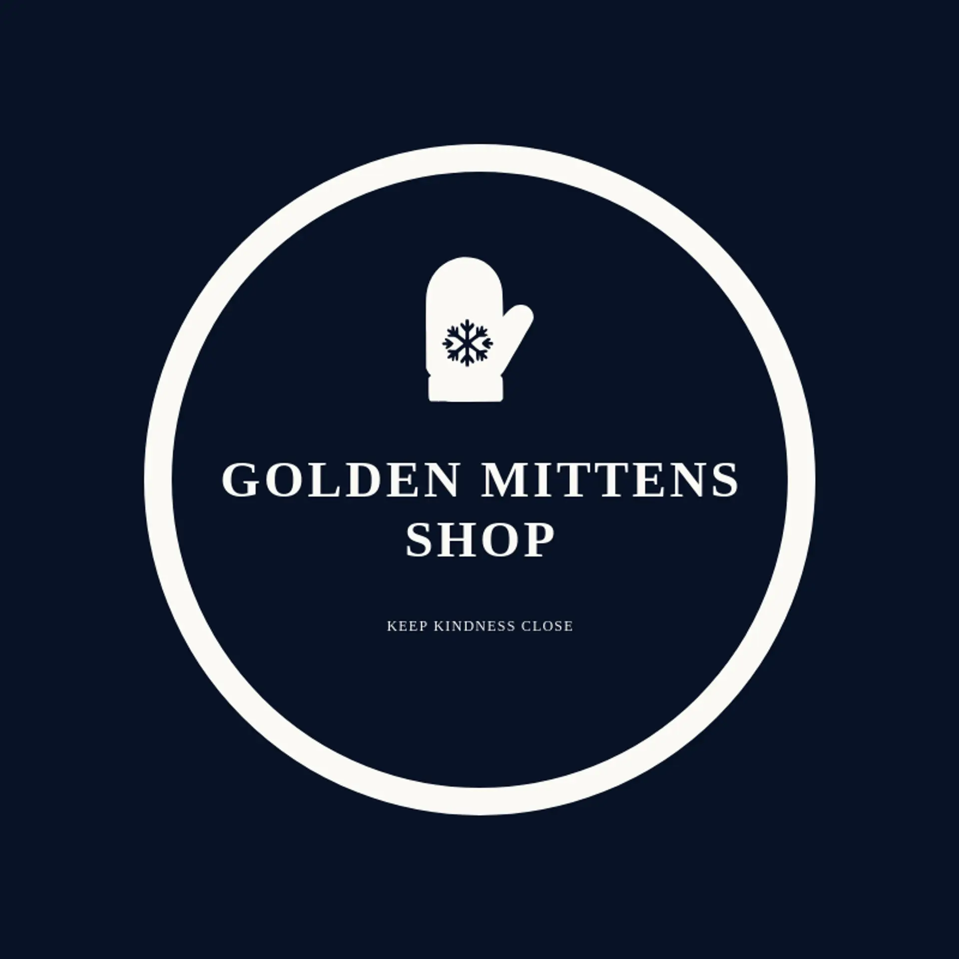 Golden Mittens Shop logo for holiday