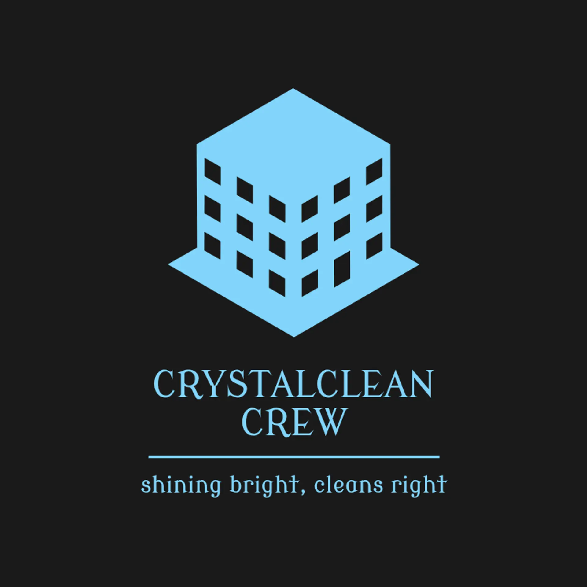 CrystalClean Crew logo for blg cleaning service
