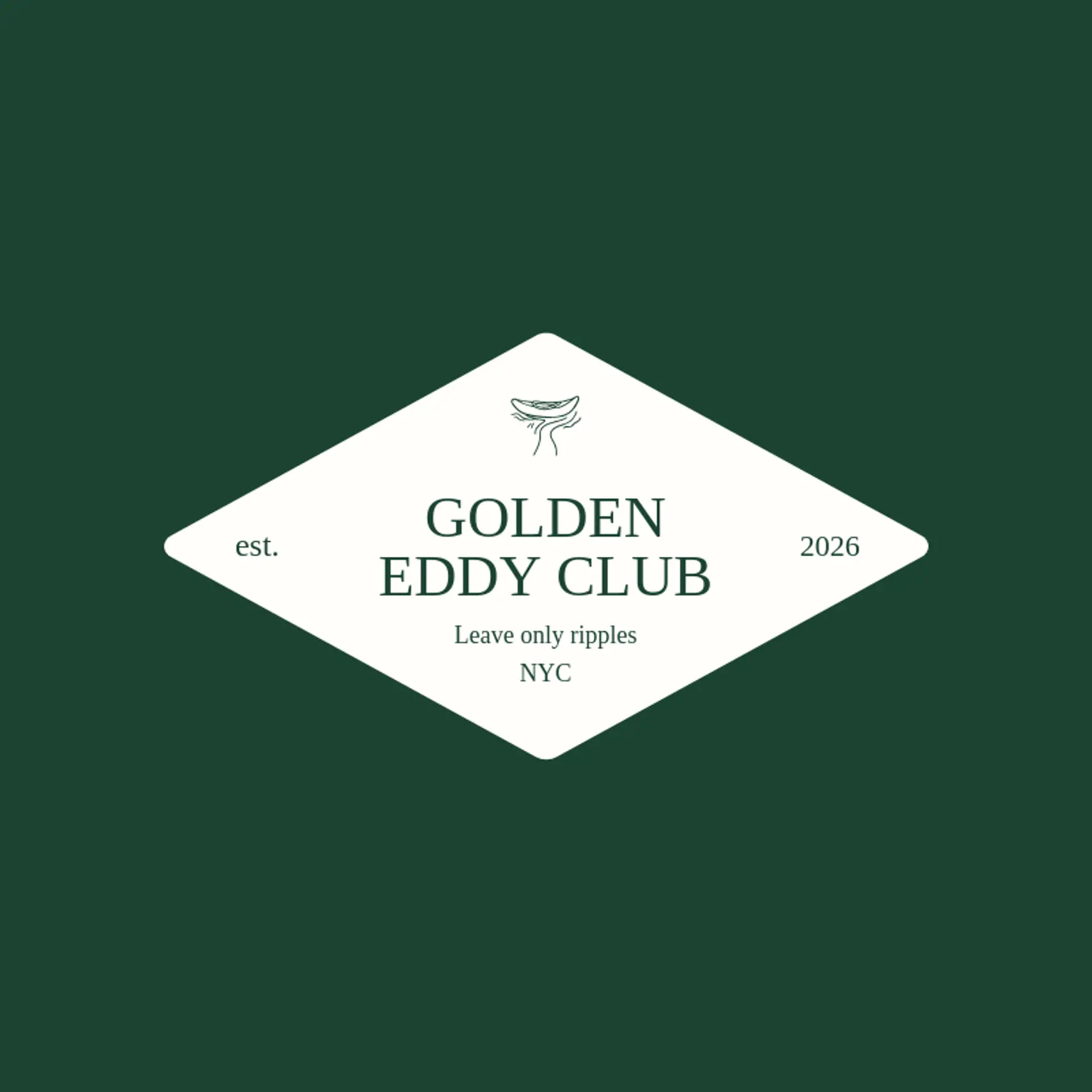 Golden Eddy Club logo for kayak
