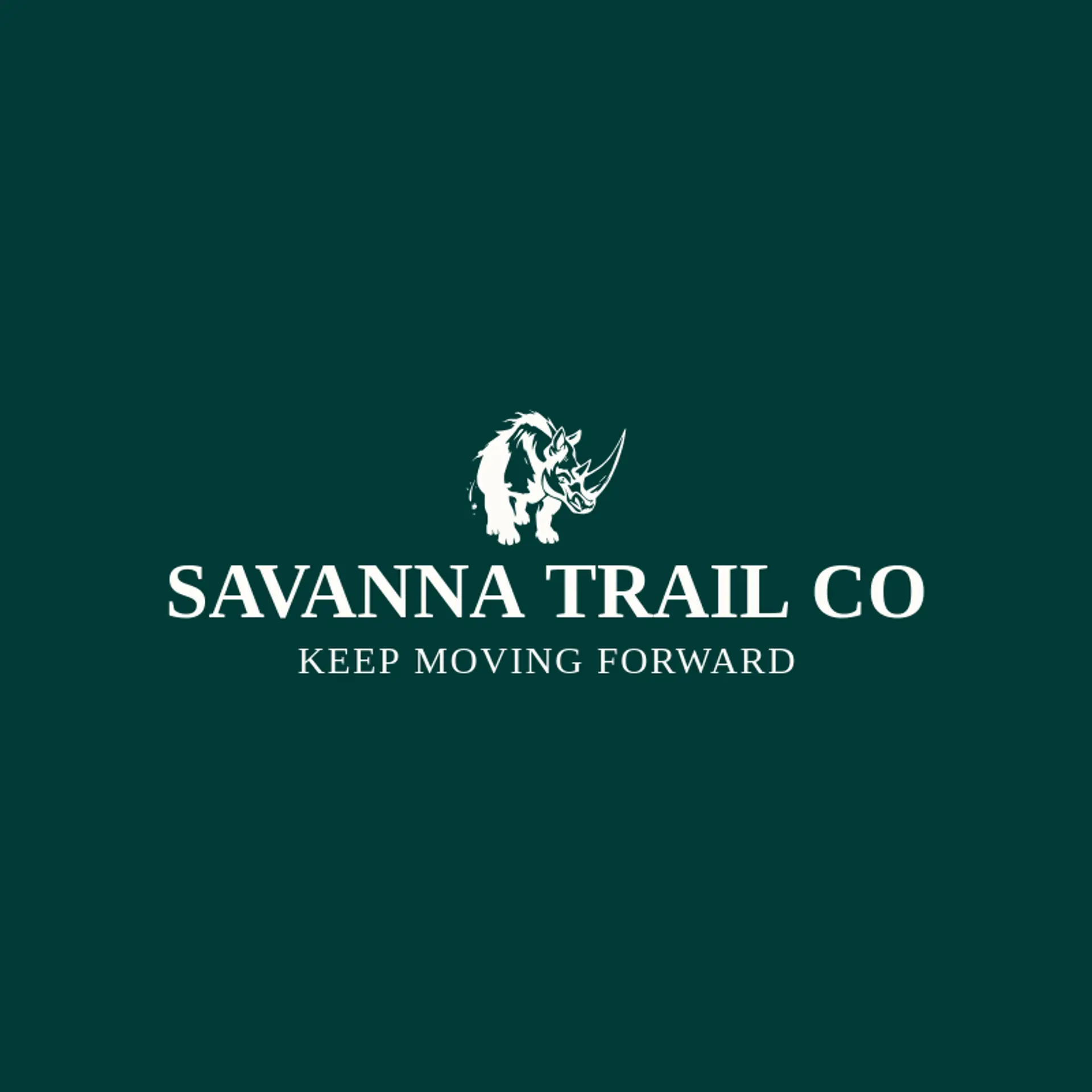 Savanna Trail Co logo for rhino