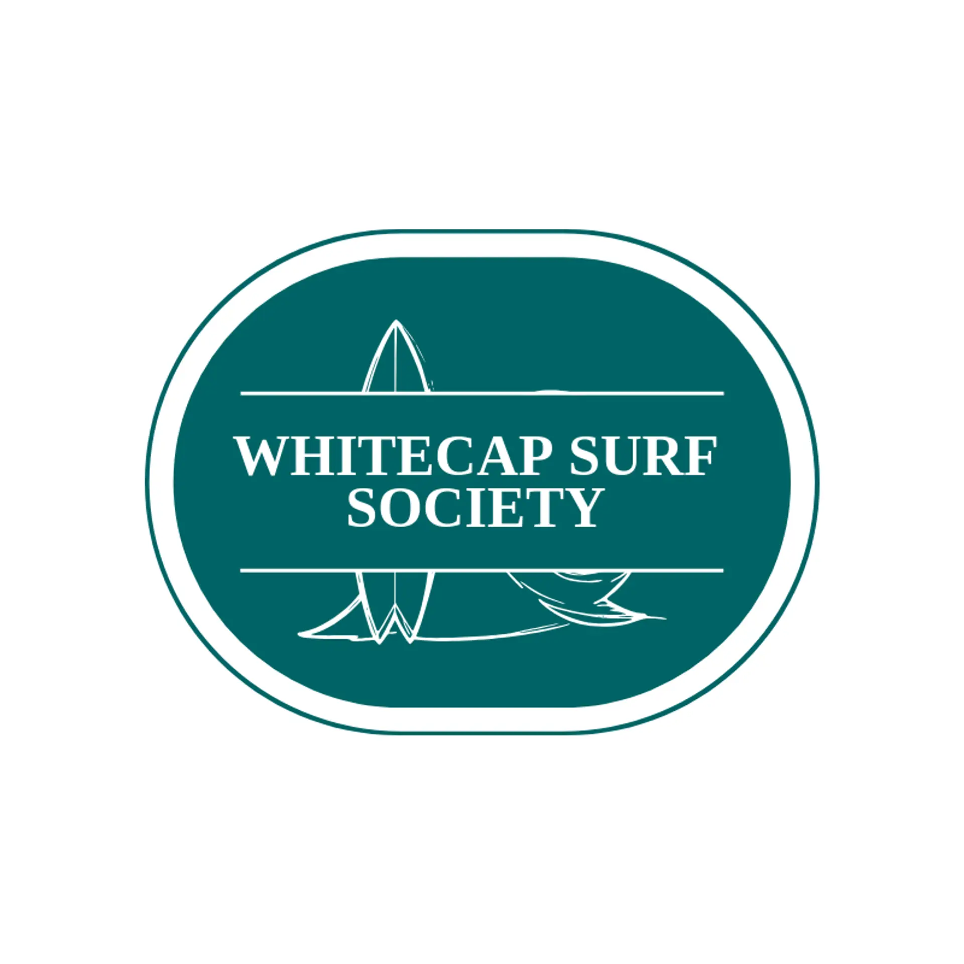 Whitecap Surf Society logo for surfboard