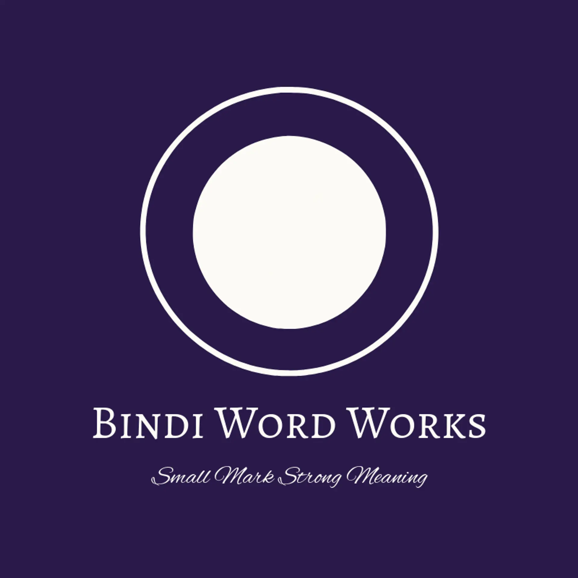 Bindi Word Works logo for hindi