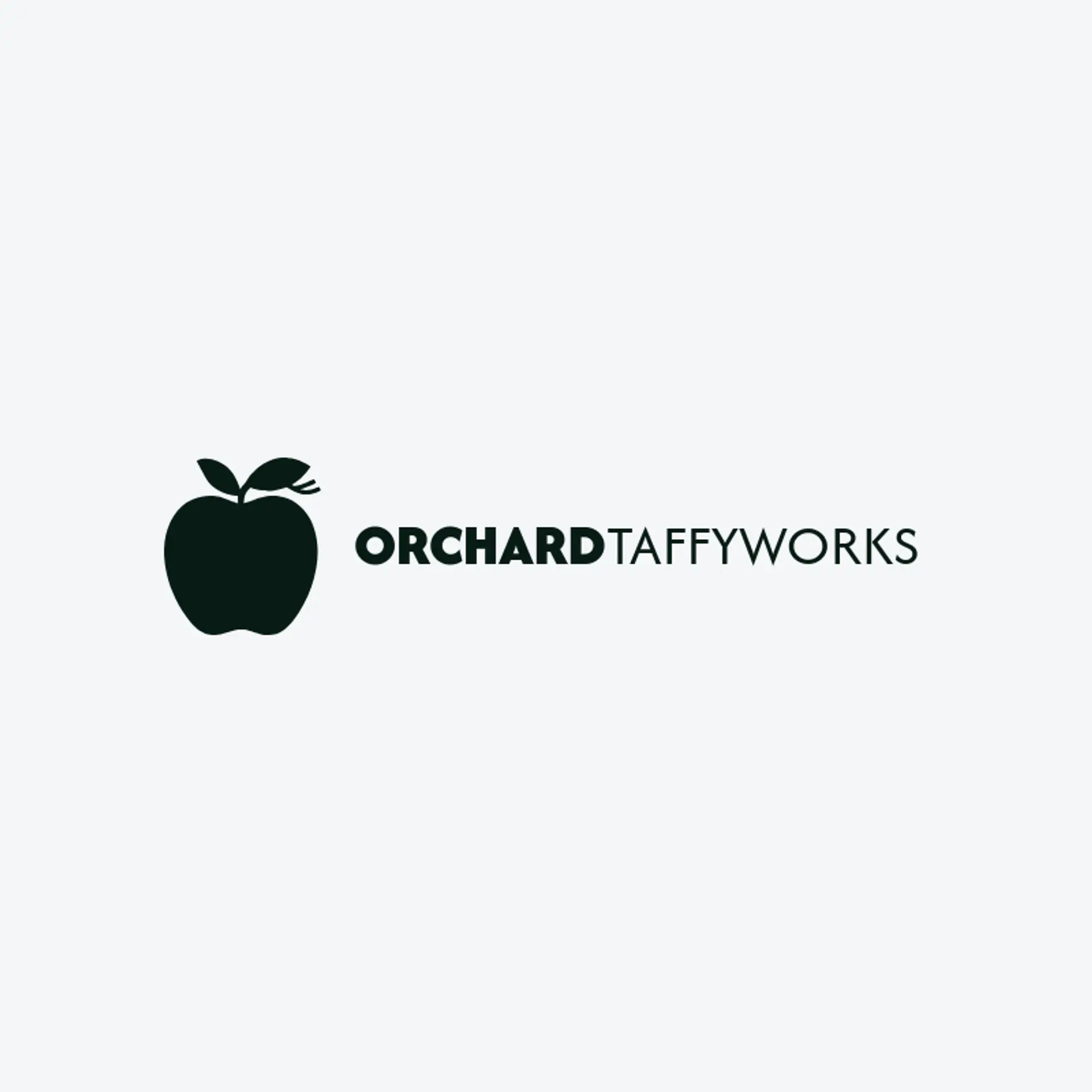 Orchard Taffy Works logo for apple
