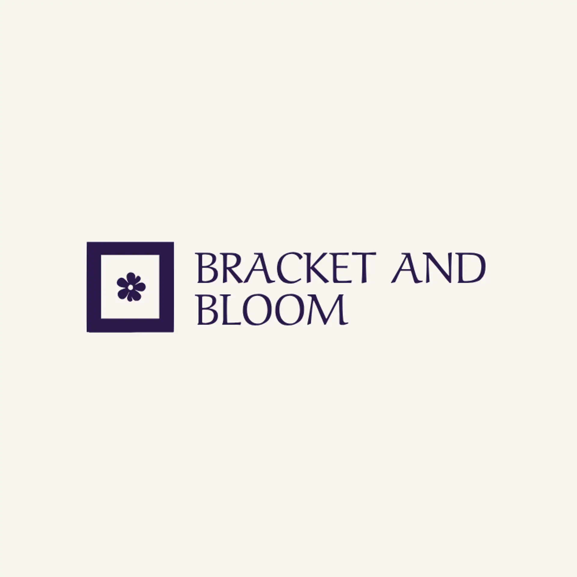 Bracket And Bloom logo for frame