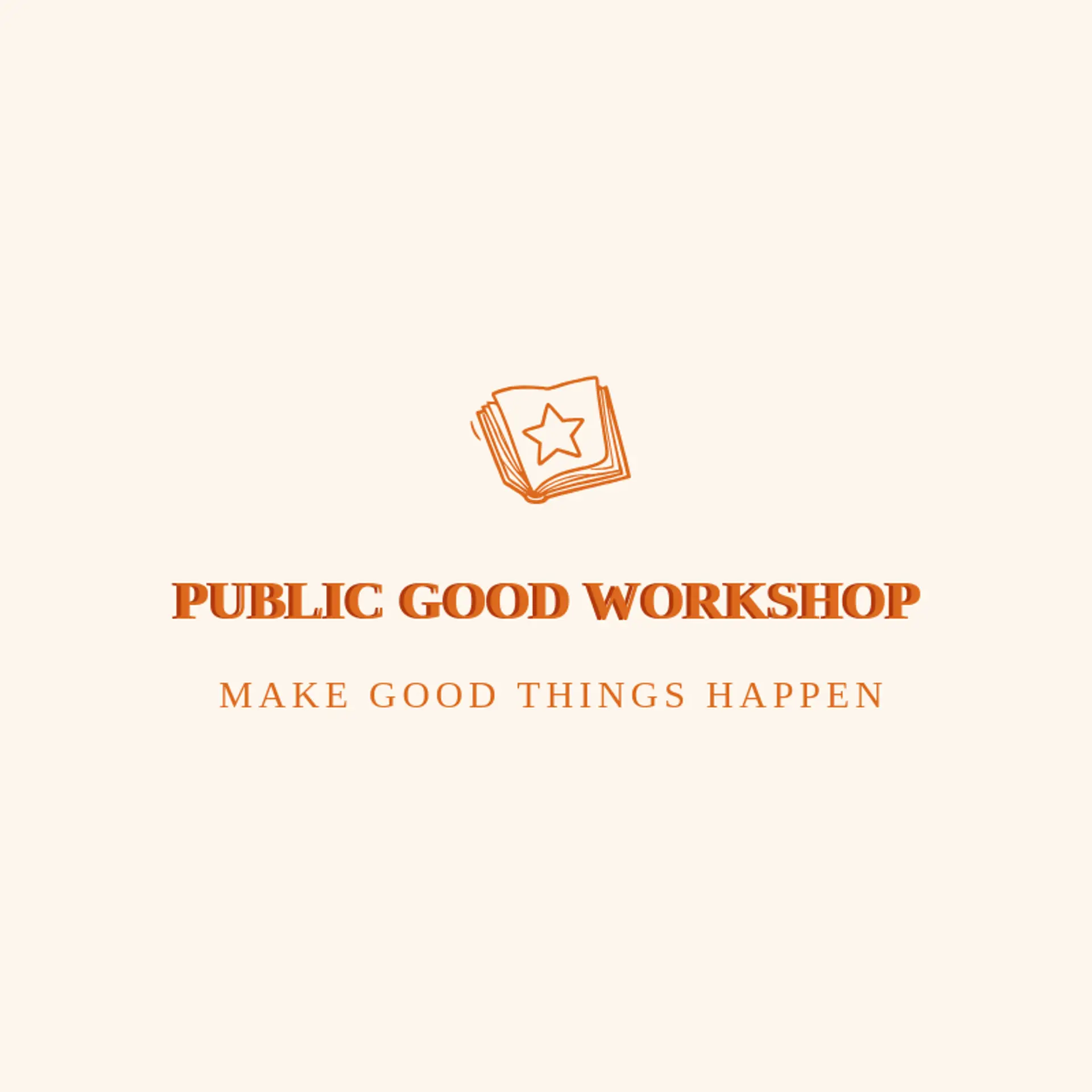Public Good Workshop logo for democracy