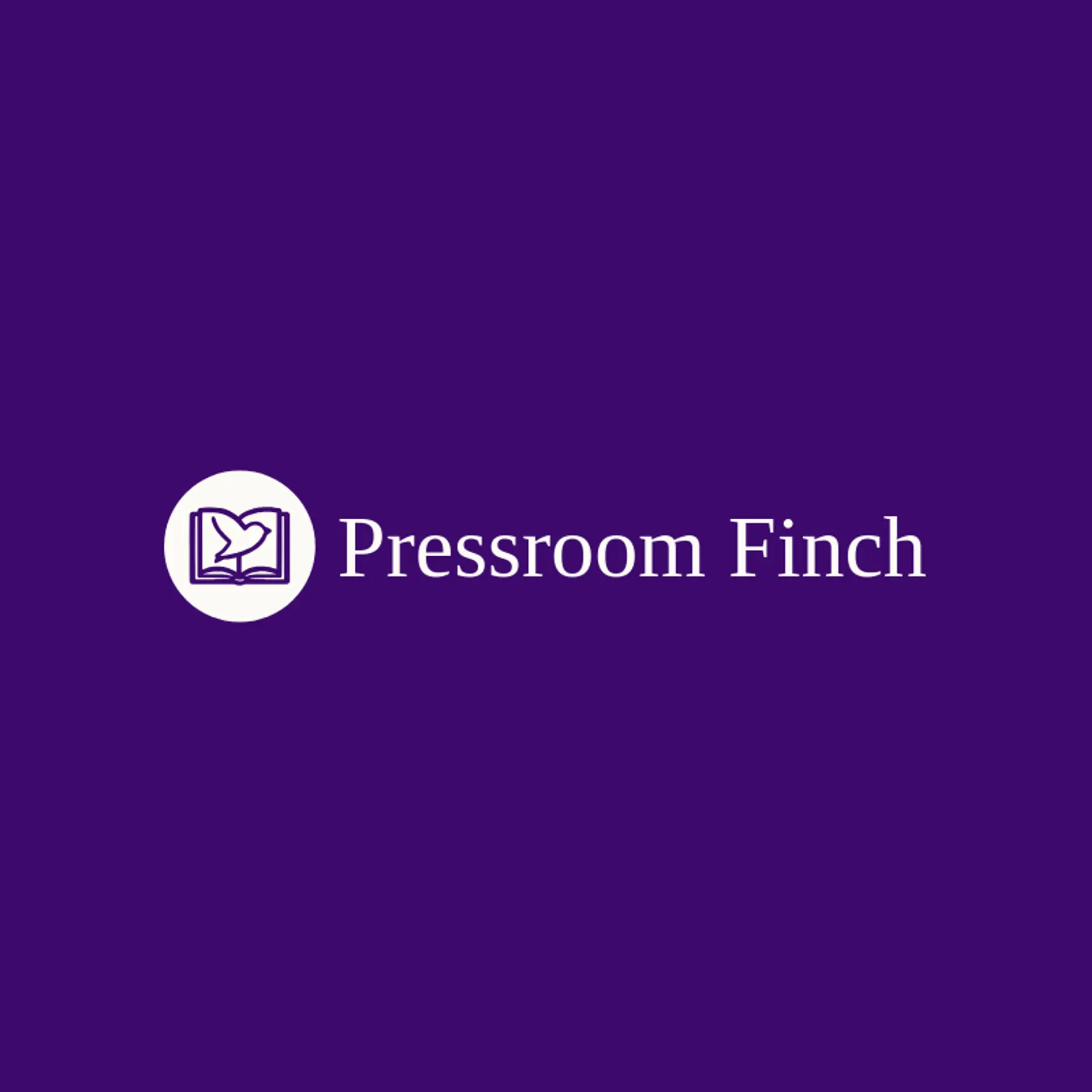Pressroom Finch logo for publishing