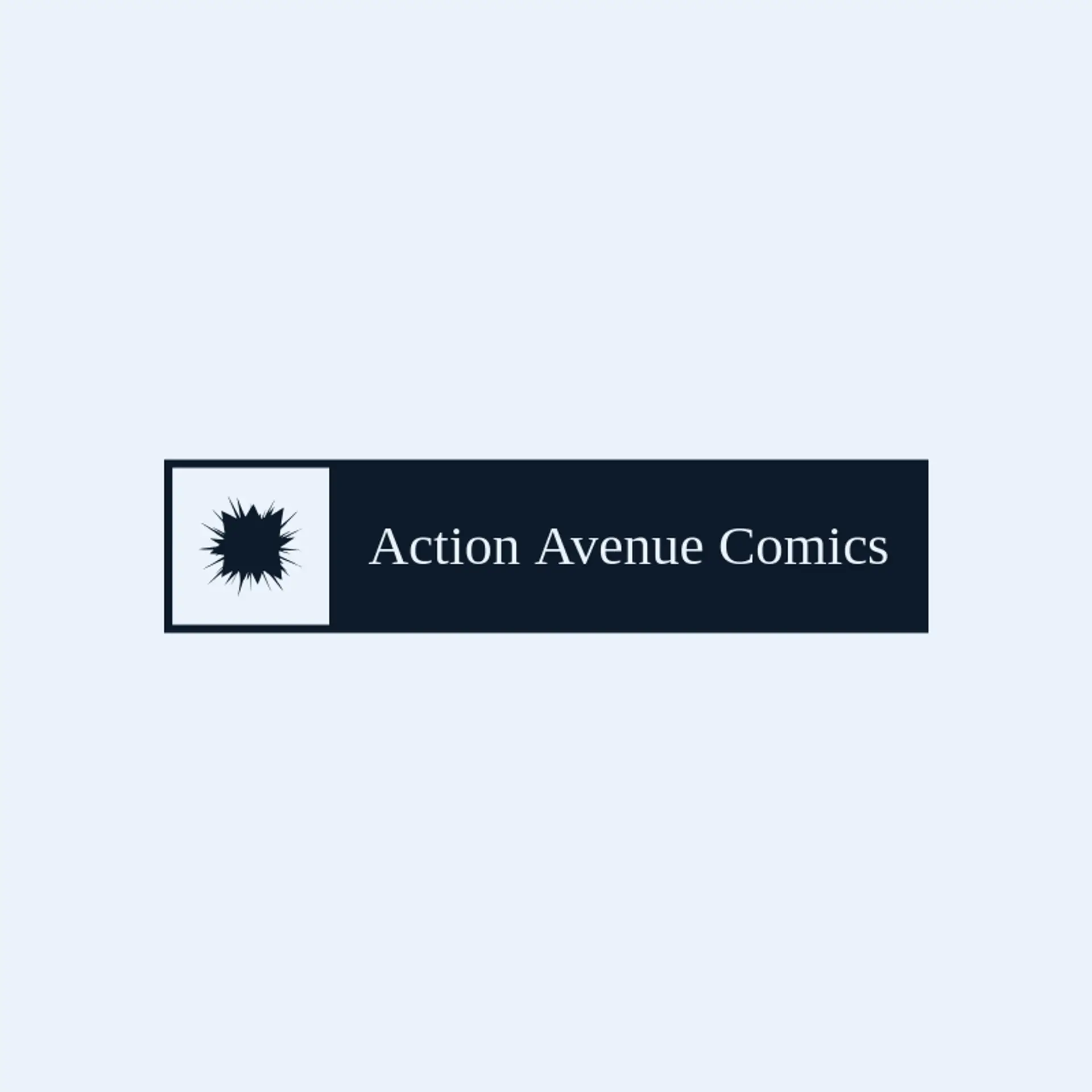 Action Avenue Comics logo for comic book