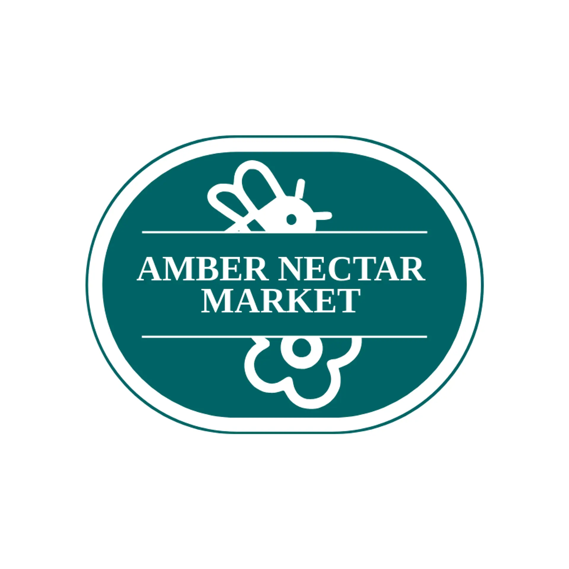 Amber Nectar Market logo for honey bee