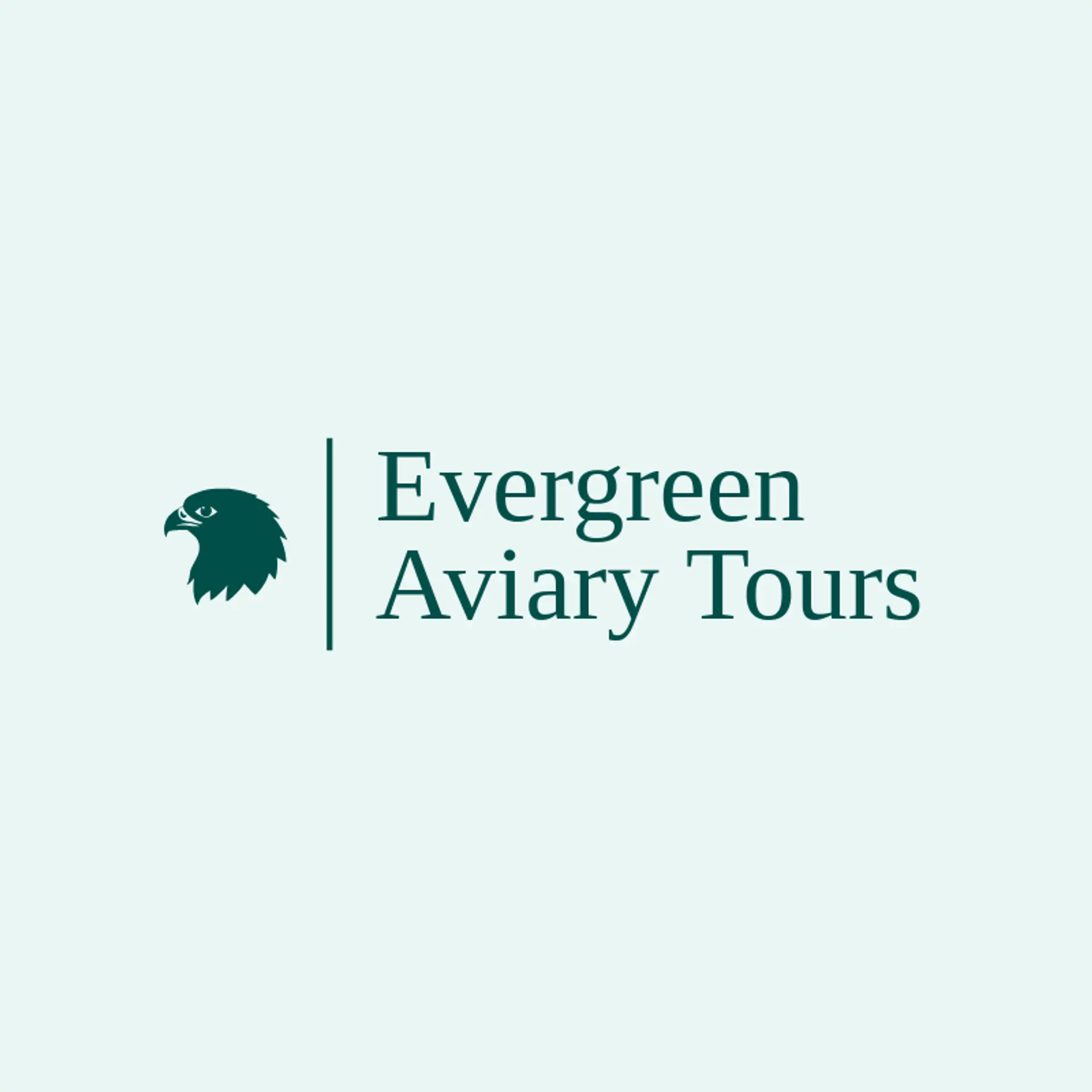 Evergreen Aviary Tours logo for falcon