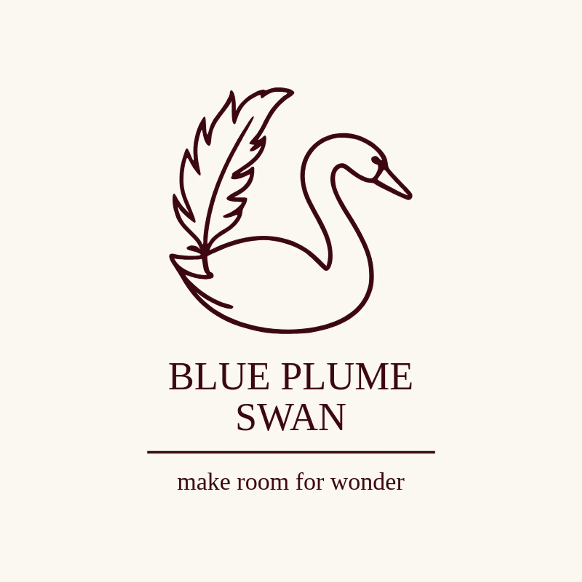 Blue Plume Swan logo for swan