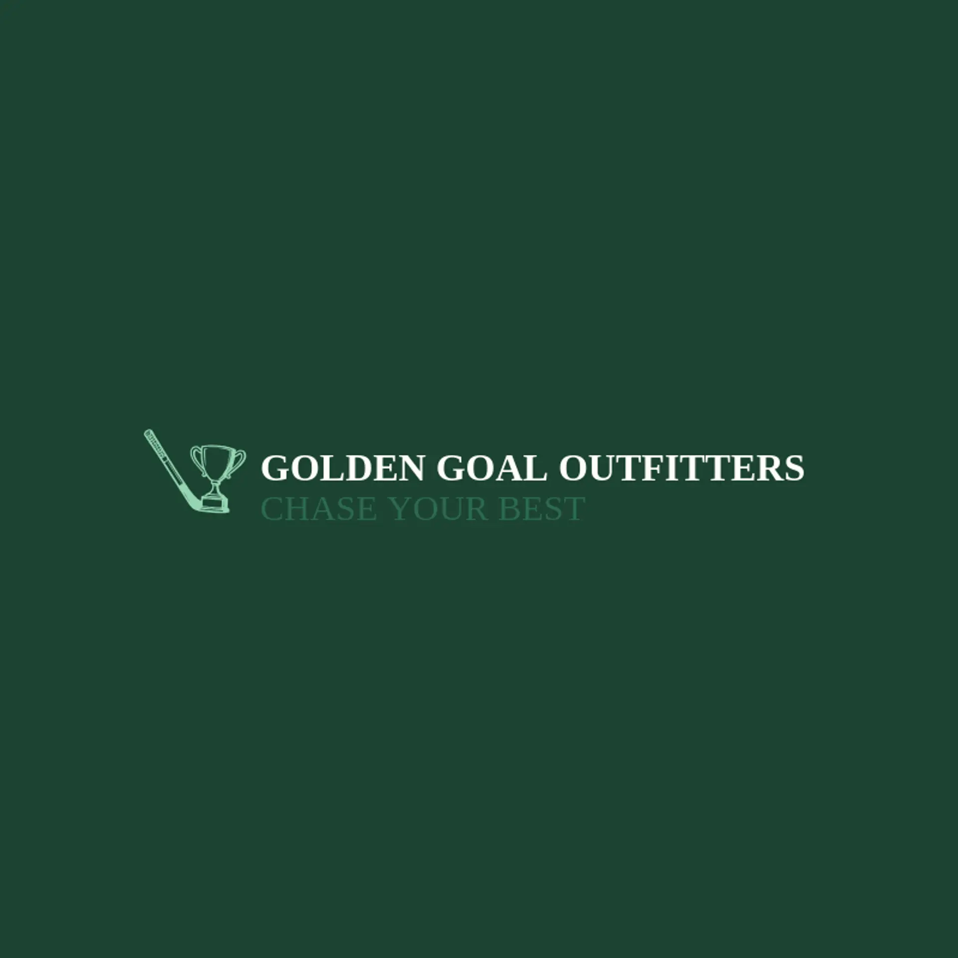 Golden Goal Outfitters logo for hockey stick