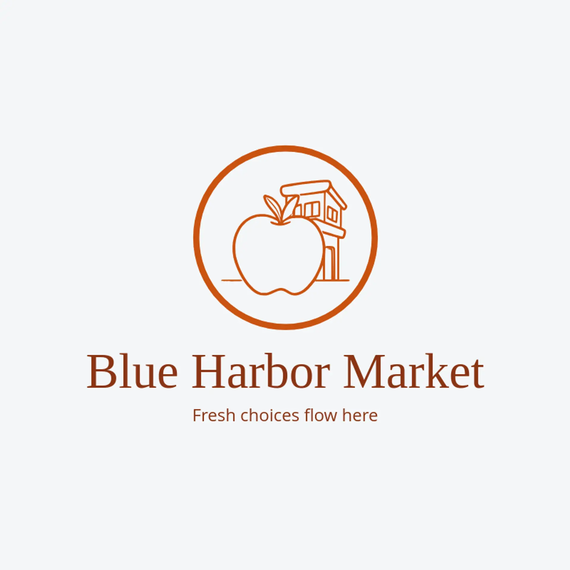 Blue Harbor Market logo for grocery store