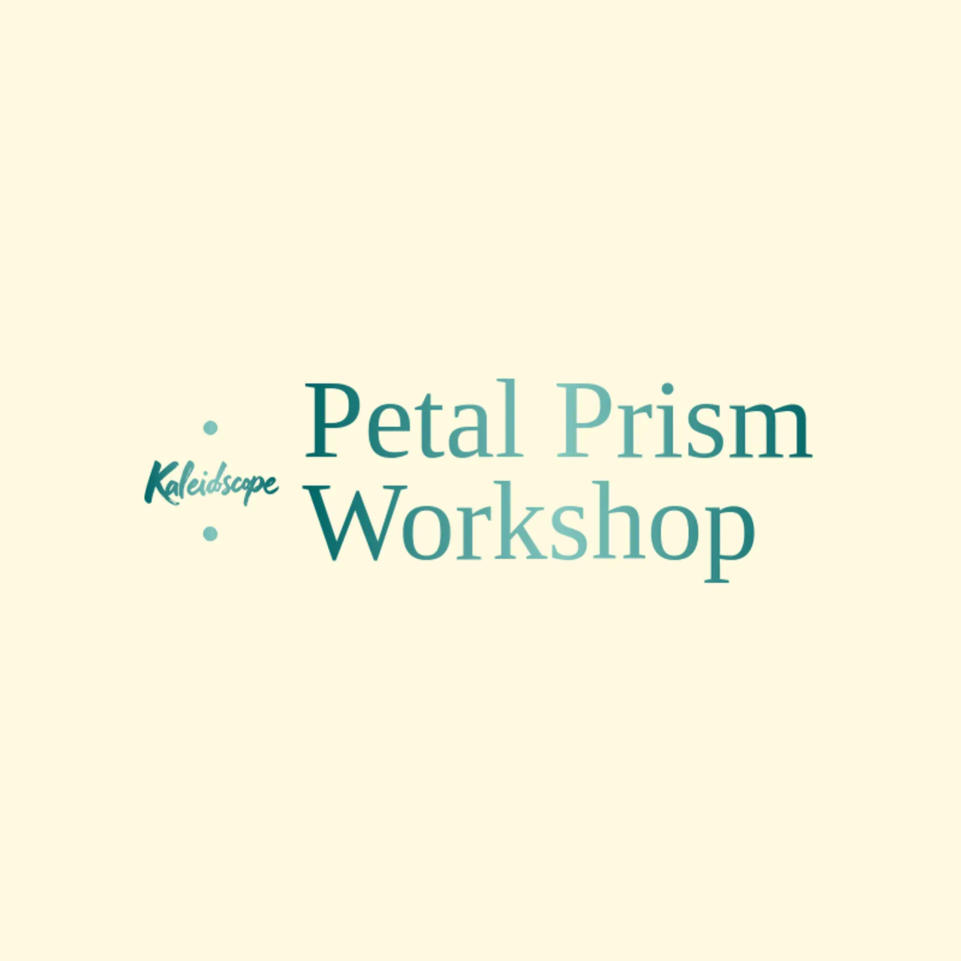 Petal Prism Workshop logo for kaleidoscope