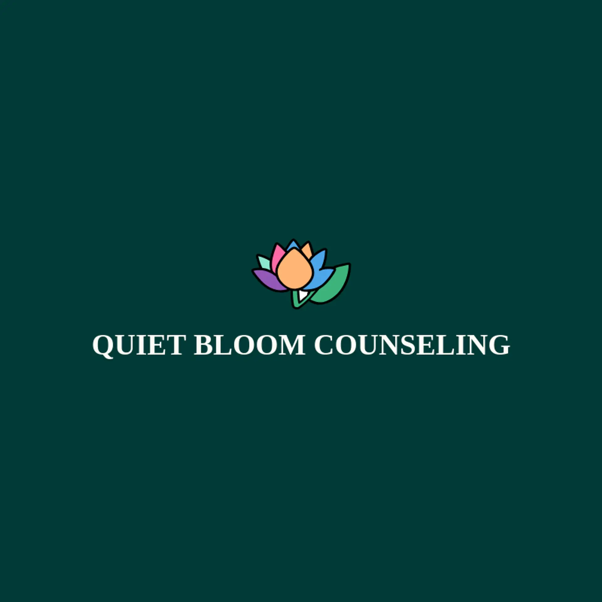 Quiet Bloom Counseling logo for therapy