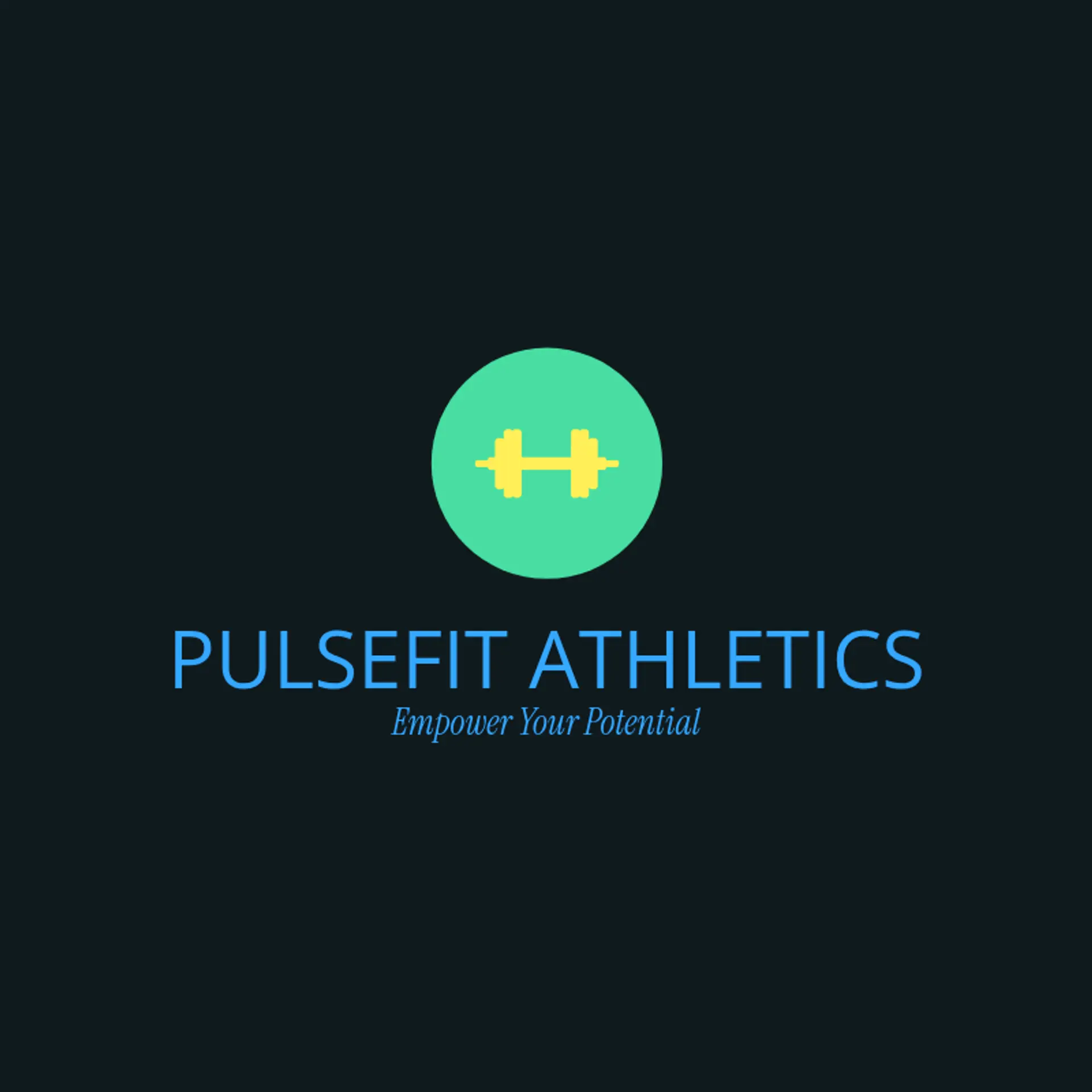 PulseFit Athletics logo for fitness club