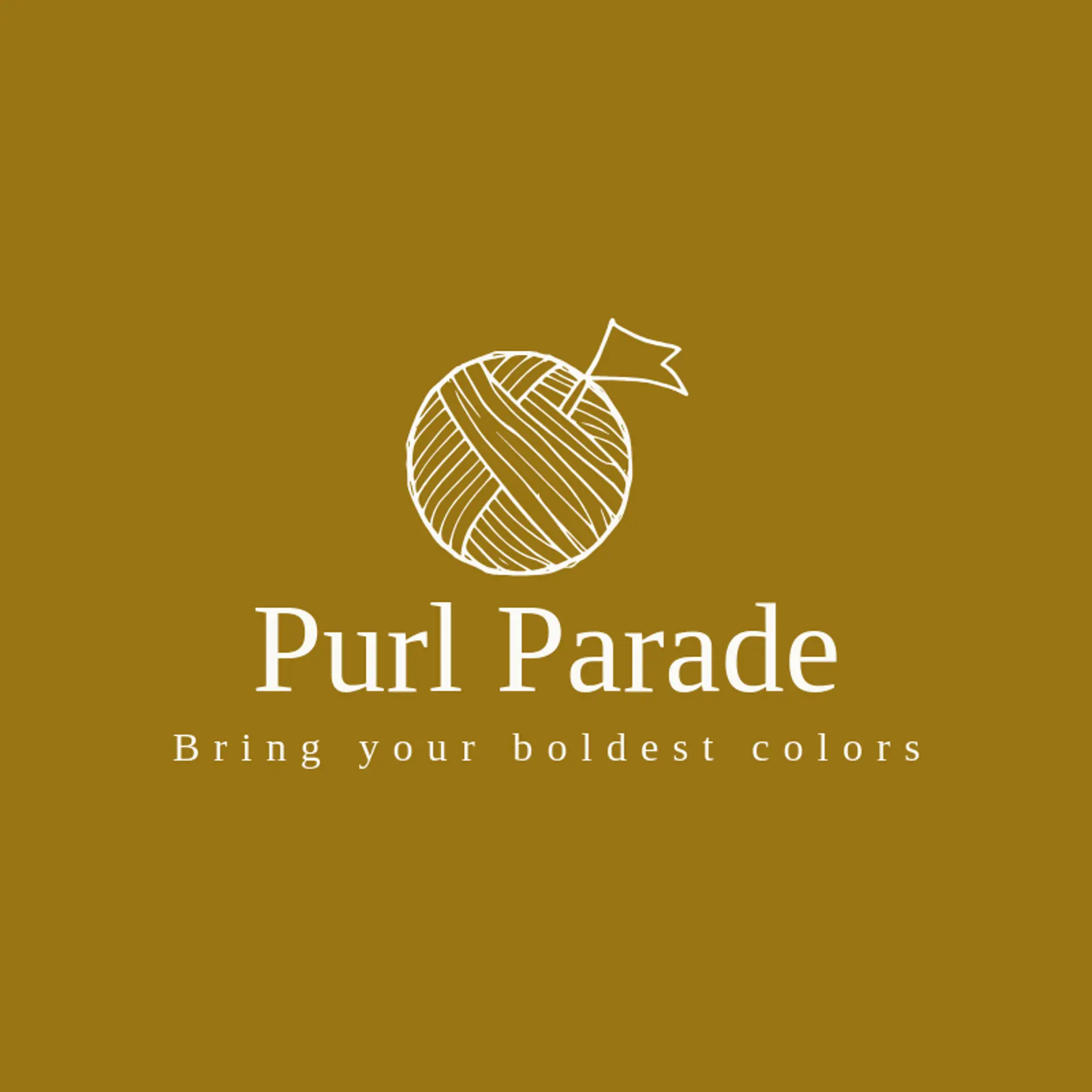 Purl Parade logo for yarn