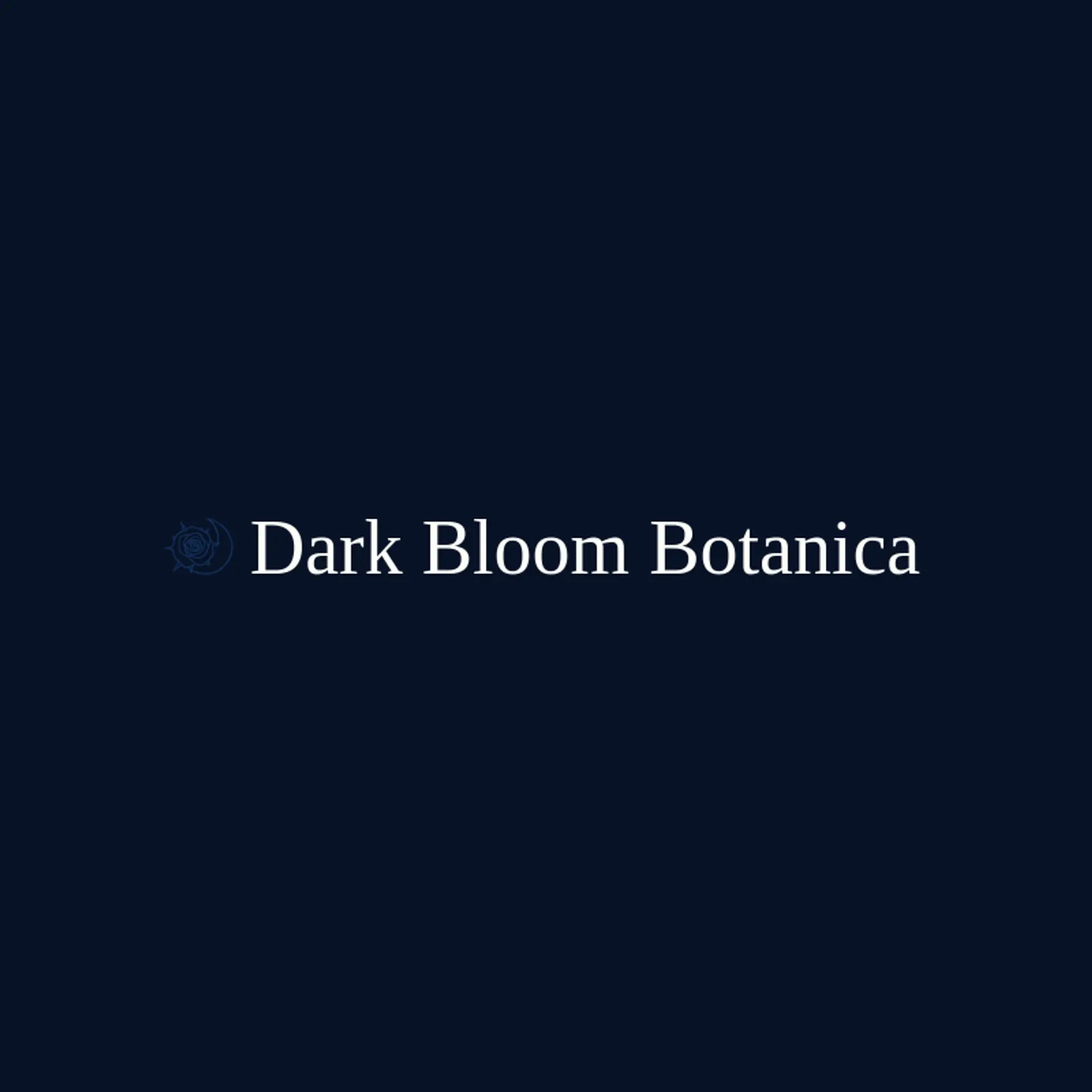 Dark Bloom Botanica logo for goth