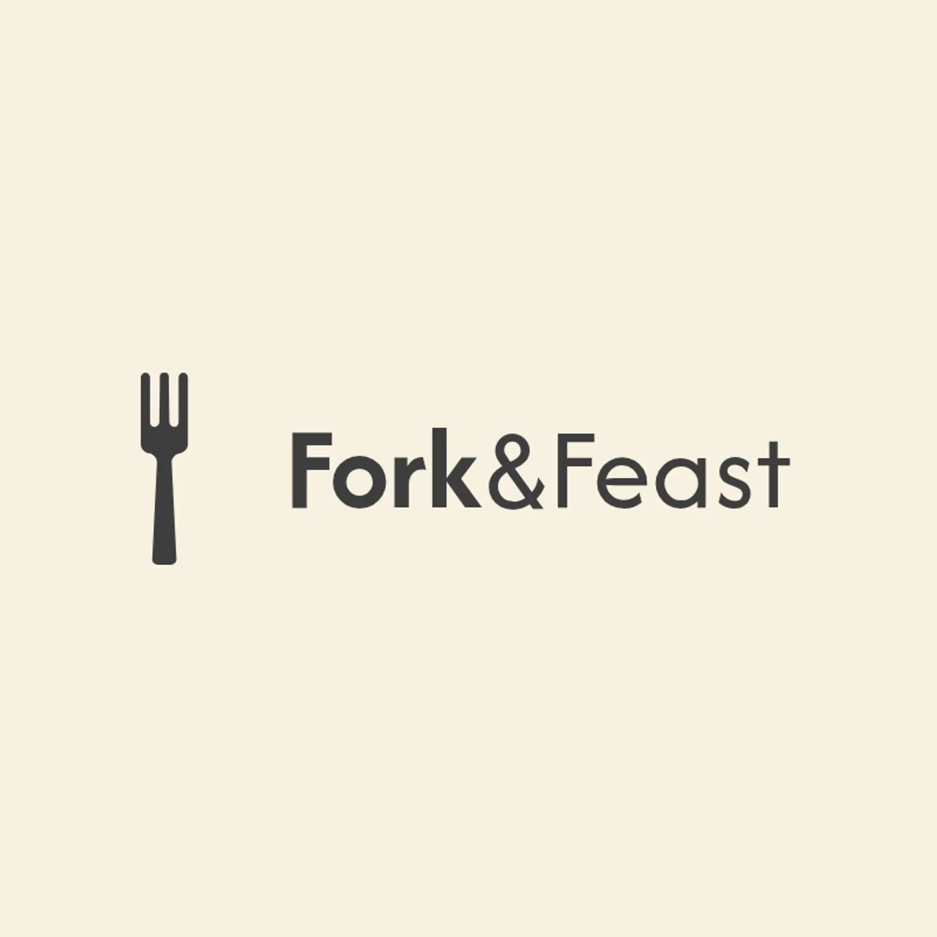 Fork & Feast logo for cool restaurant