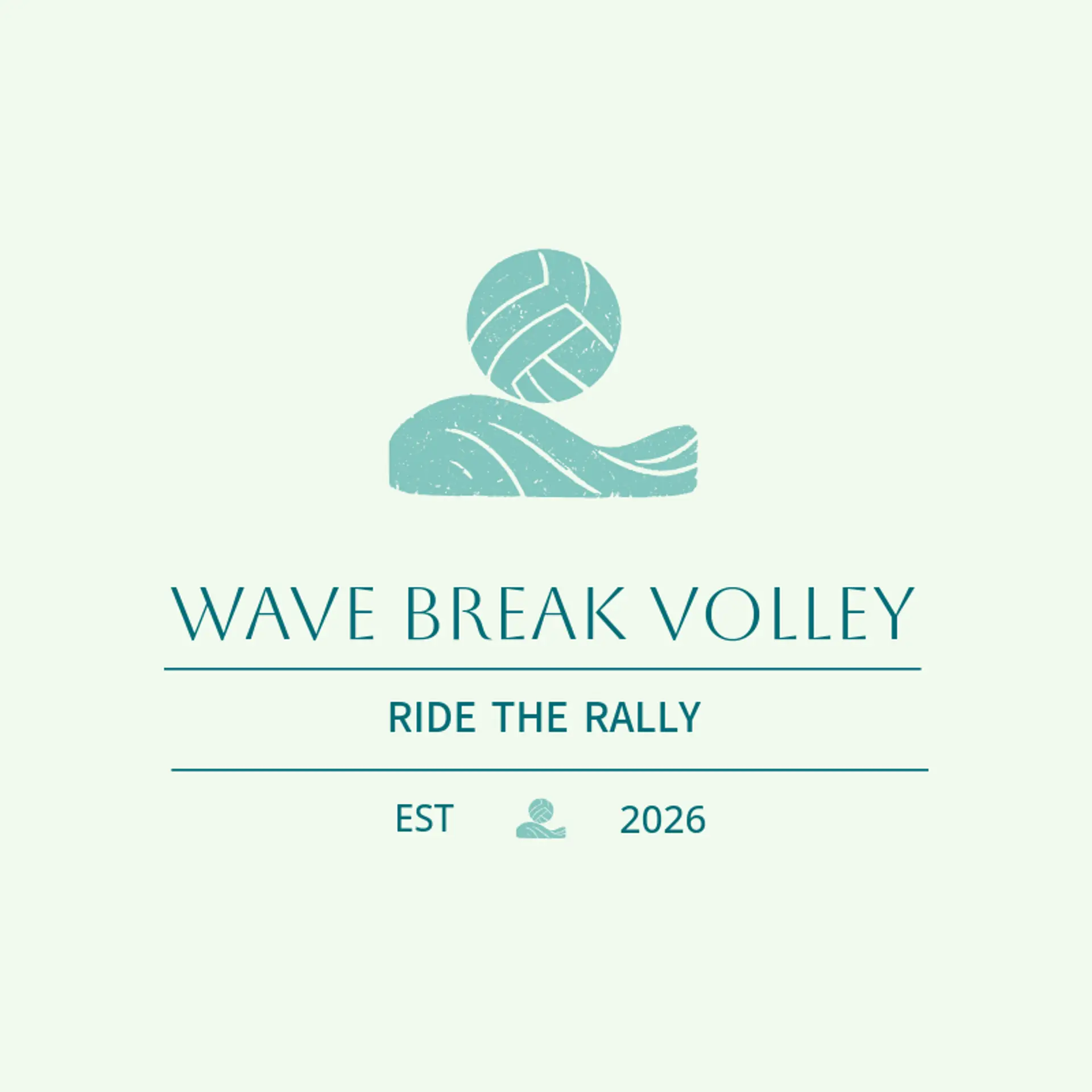 Wave Break Volley logo for volleyball