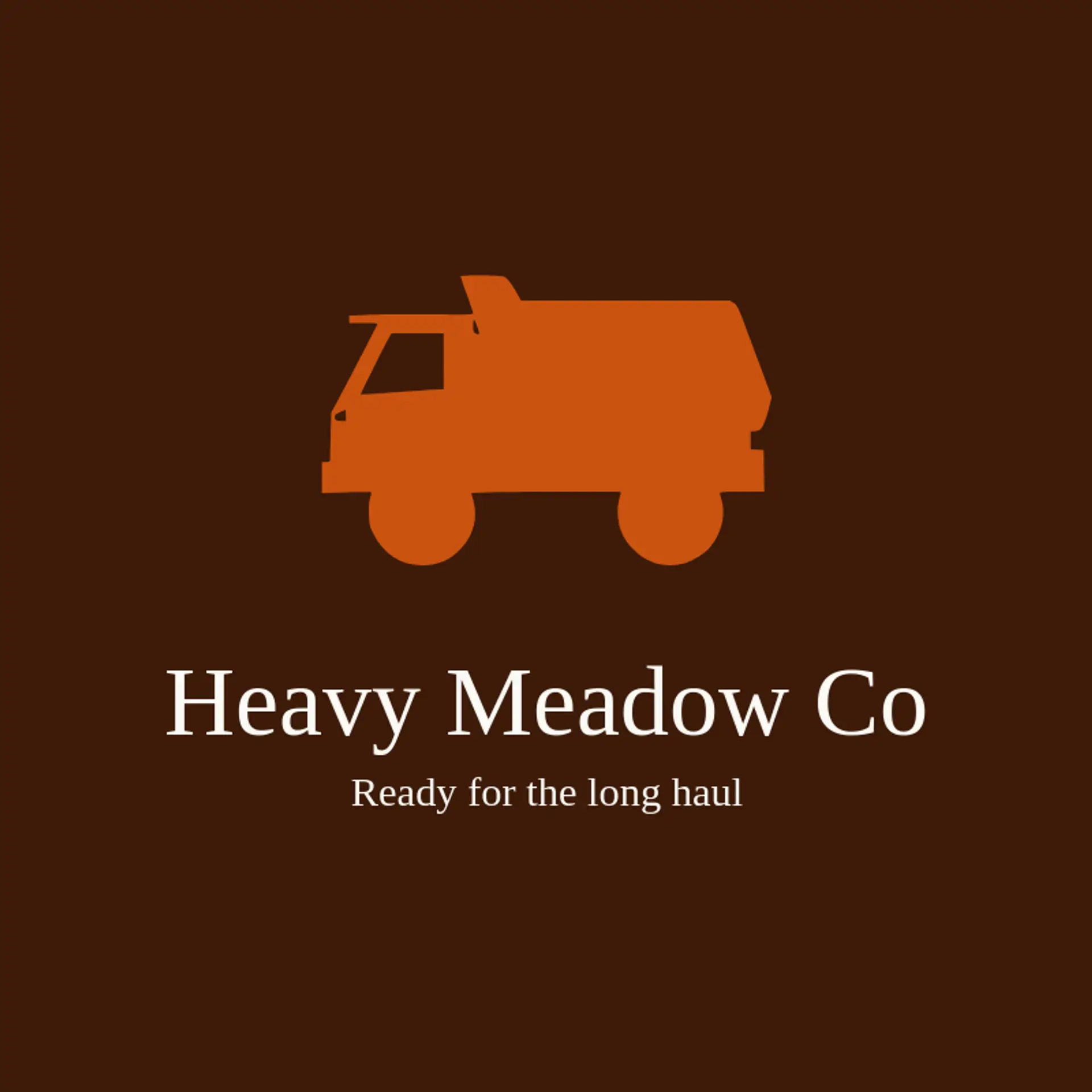 Heavy Meadow Co logo for dump truck
