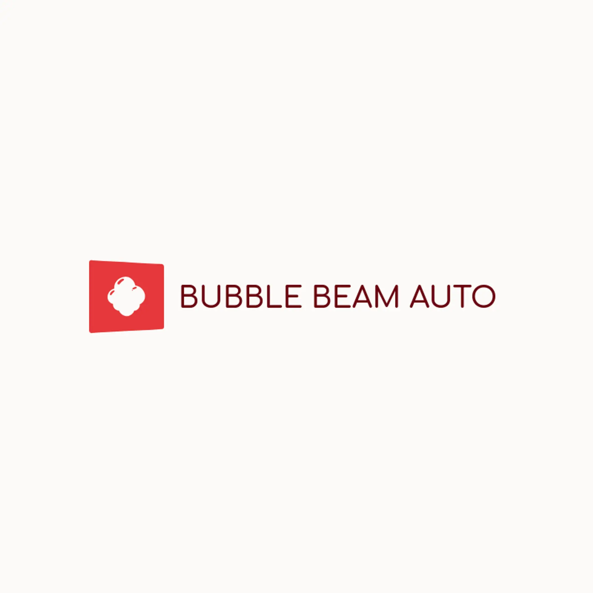 Bubble Beam Auto logo for car detailing