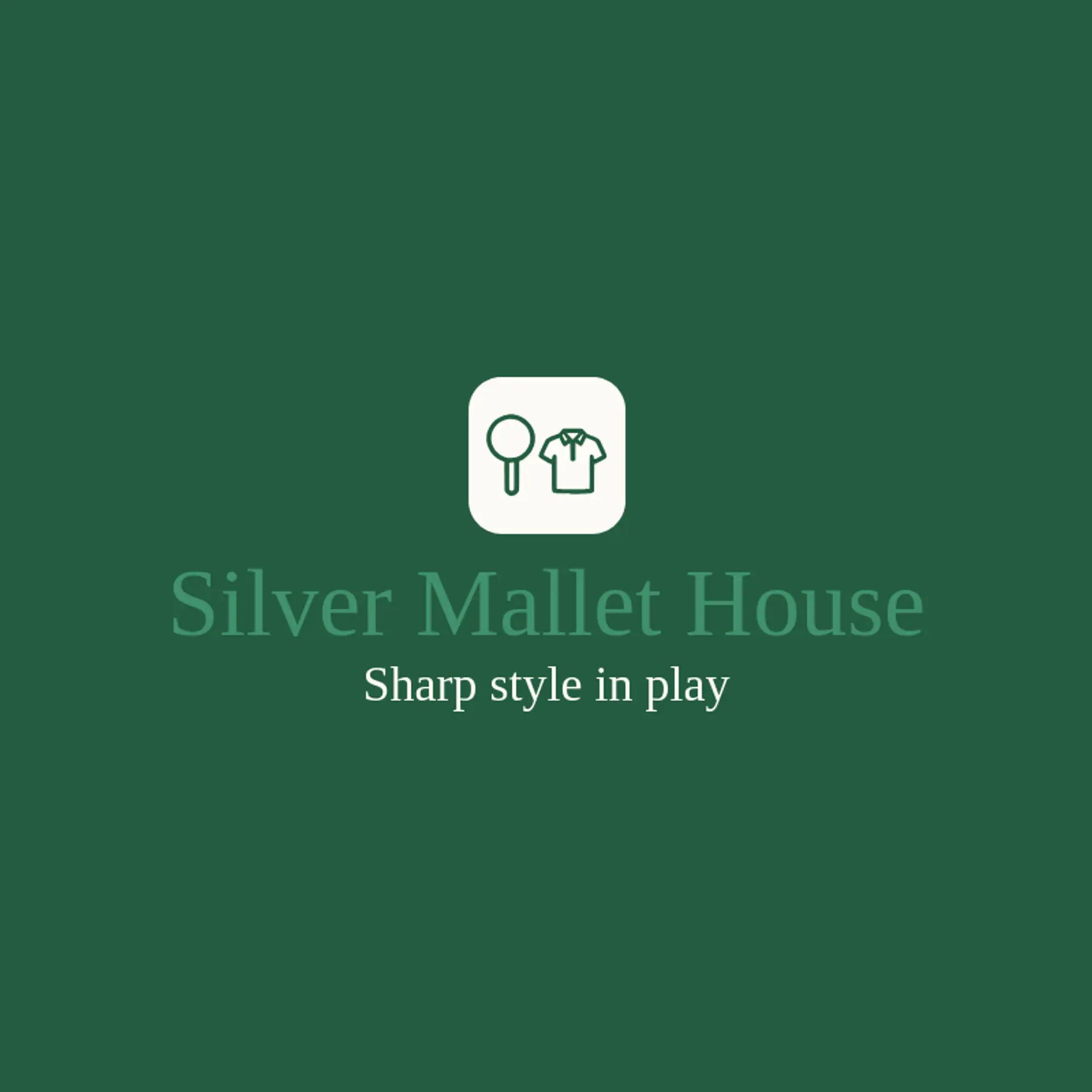 Silver Mallet House logo for polo shirt