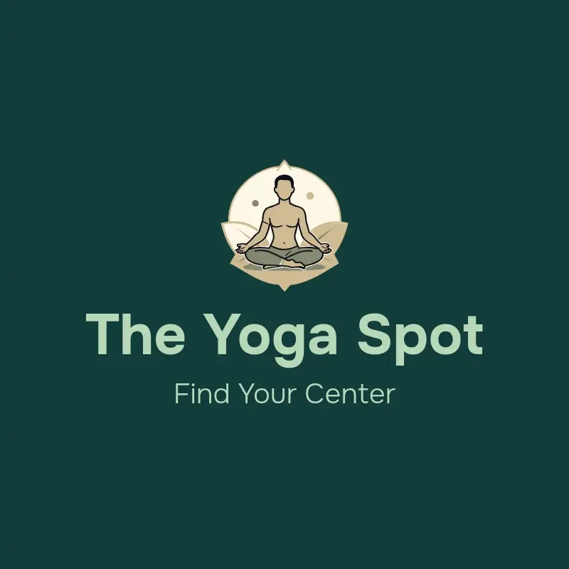 The yoga studio name The Yoga Spot as a branded logo with a color icon